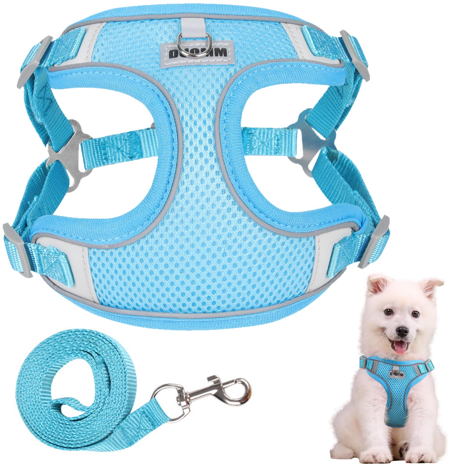 Ledeak No Pull Harness for Dogs Breathable Mesh Step in Dog Harness, Adjustable Dog Harnesses