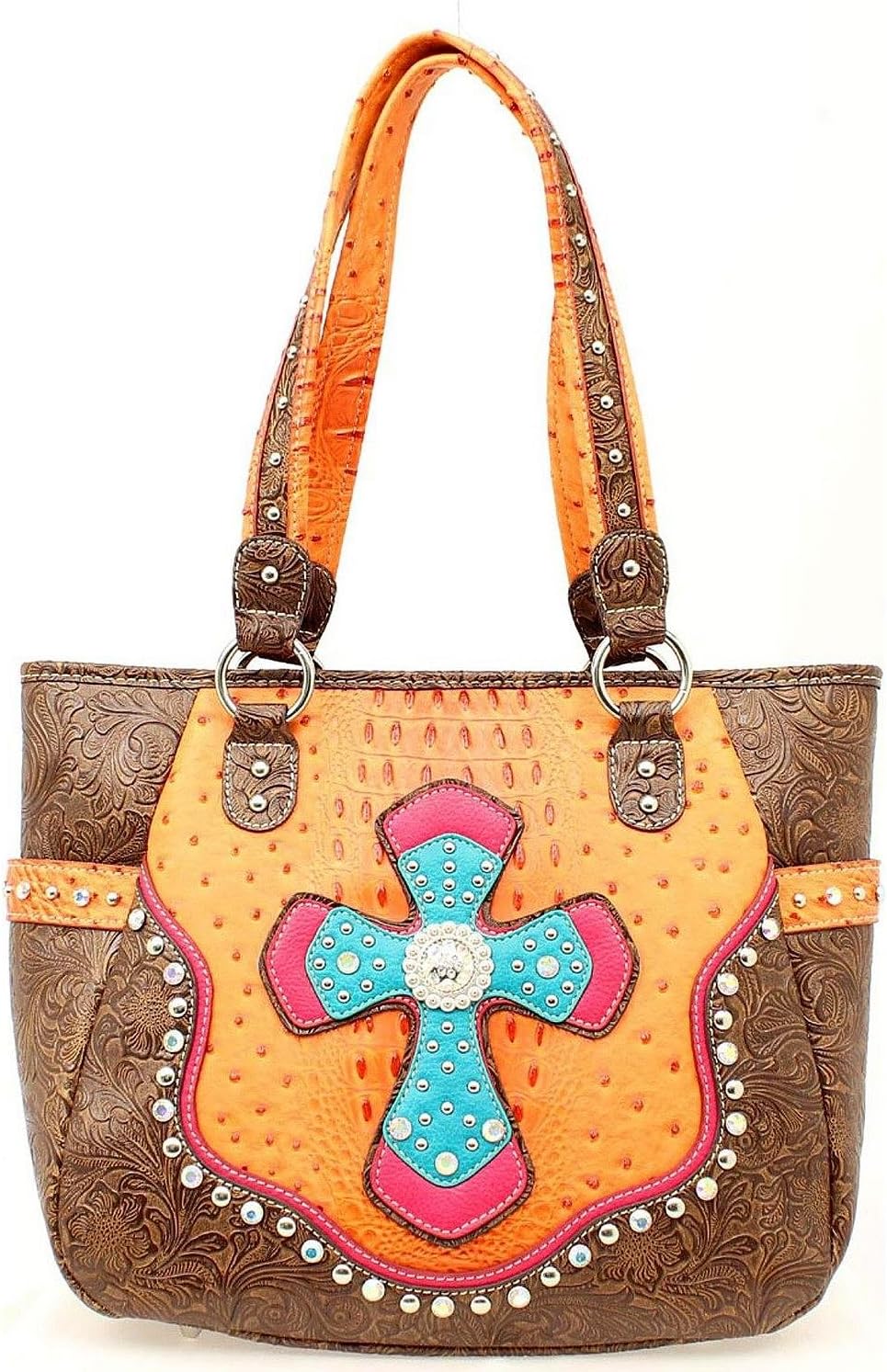 Blazin Roxx Western Handbag Womens Tote Gator Cross Ostrich N7528426