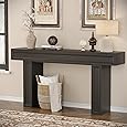 Tribesigns 63-Inch Long Console Table, Wooden Rectangular Sofa Table Behind The Couch, Farmhouse Entryway Table for Entrance, Hallway, Living Room (Black)
