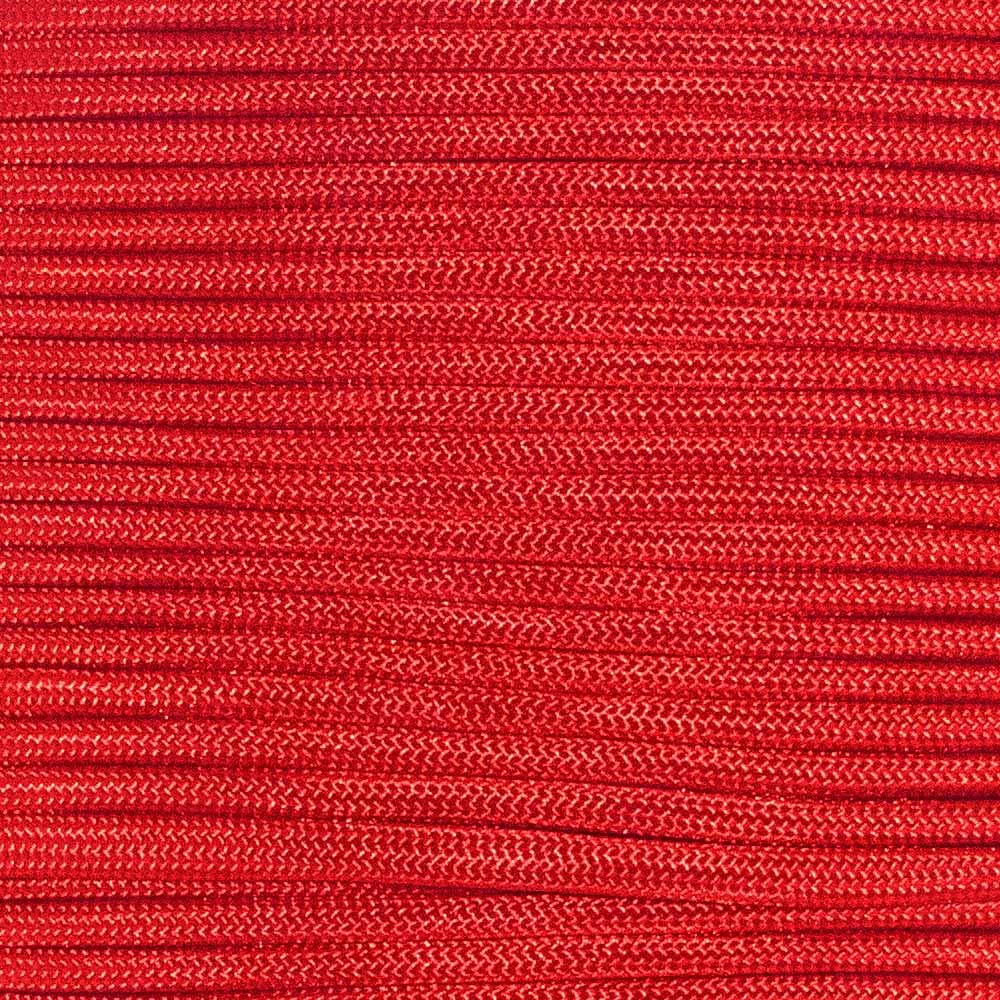 550lb 7-Strand Parachute Cord - Available in 10, 25, 50, 100, 250, 1,000 Foot Selections in Solid Colors (Red, 100 Feet)