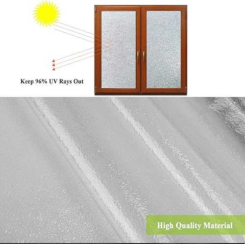 Miniatura 9 de Película decorativa de privacidad para ventana, película decorativa para puerta de vidrio, tinte de ventana de adherencia estática, sin pegamento,