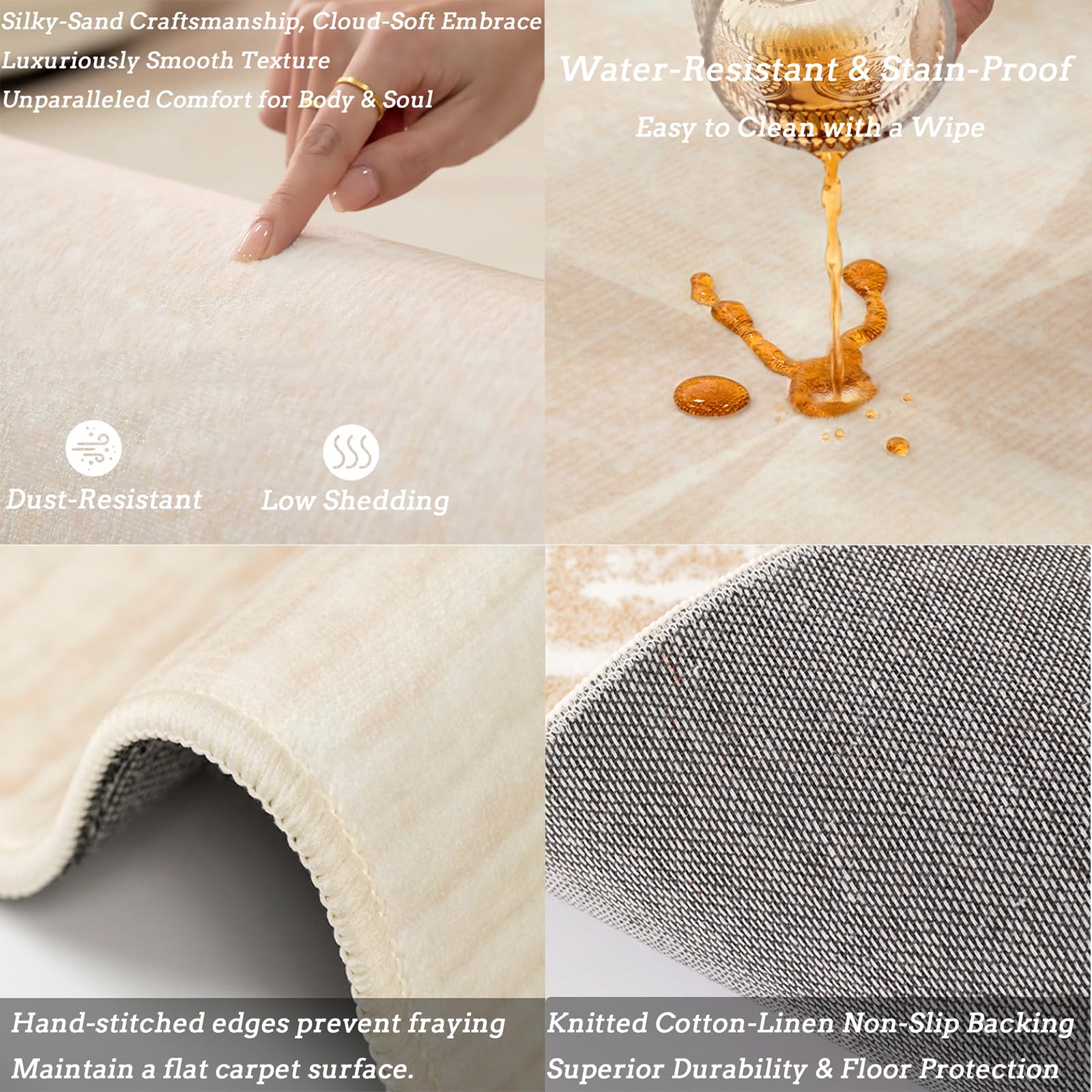 Tappeto da esterno resistente alle intemperie, resistente ai raggi UV, antiscivolo, per balcone, patio, cucina e sala da pranzo, design moderno e facile da pulire, 240 cm, perfetto per interni ed