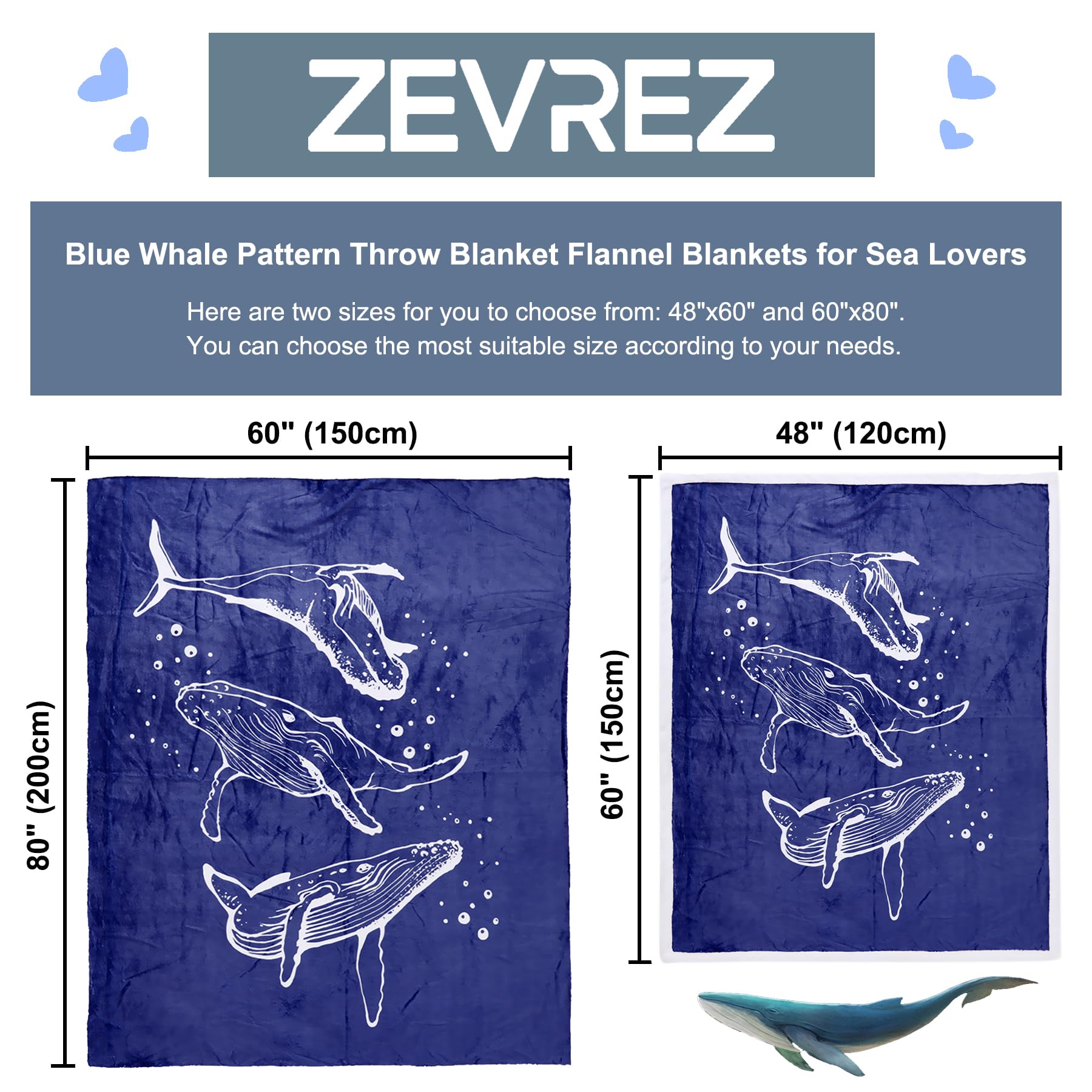 KUZIRA ブランケット Amazon.co.jp: Zevrez クジラブランケット、海の動物愛好家への青い