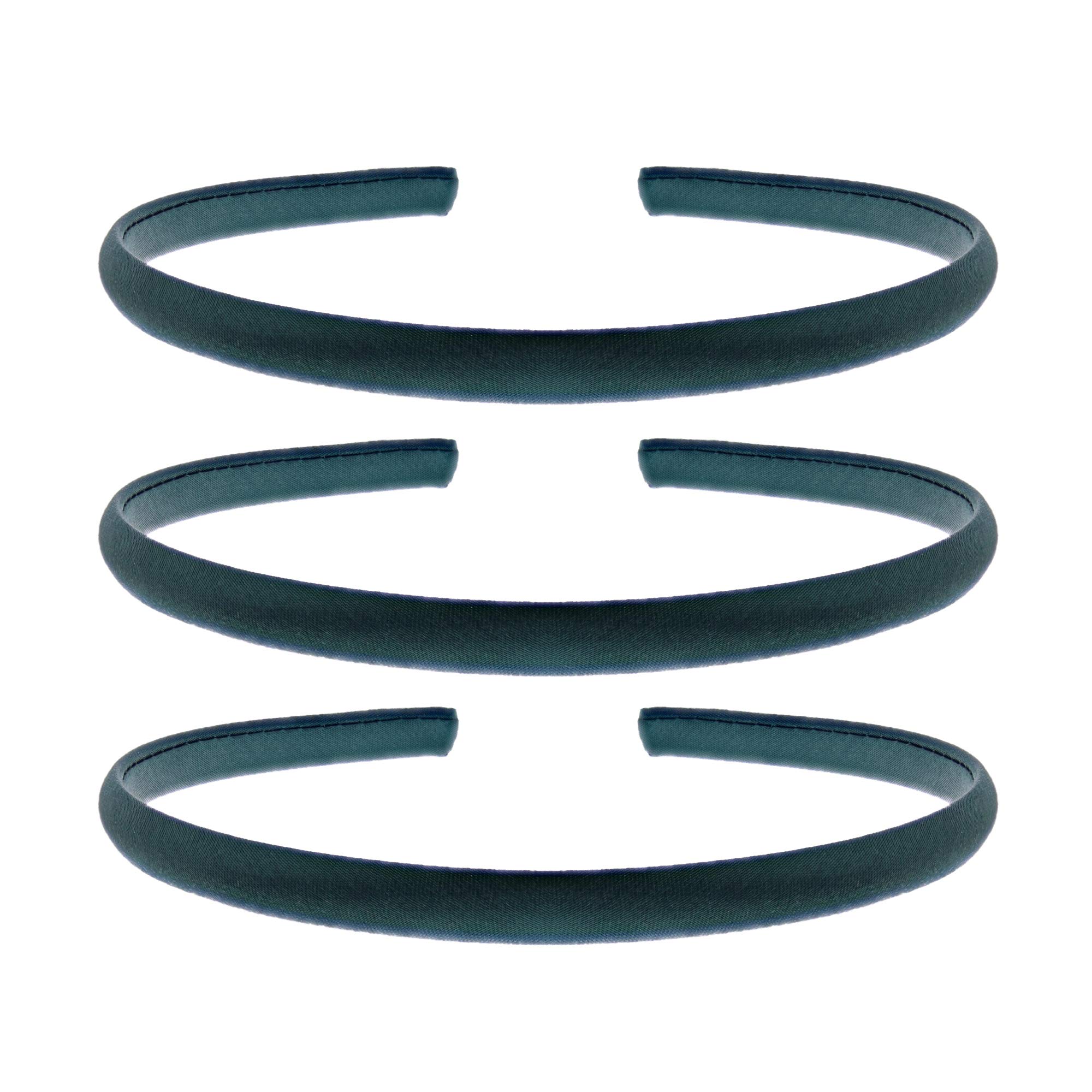 Zac's Alter Ego Set of 3 10mm Satin Alice Bands/Hair Bands/Headbands