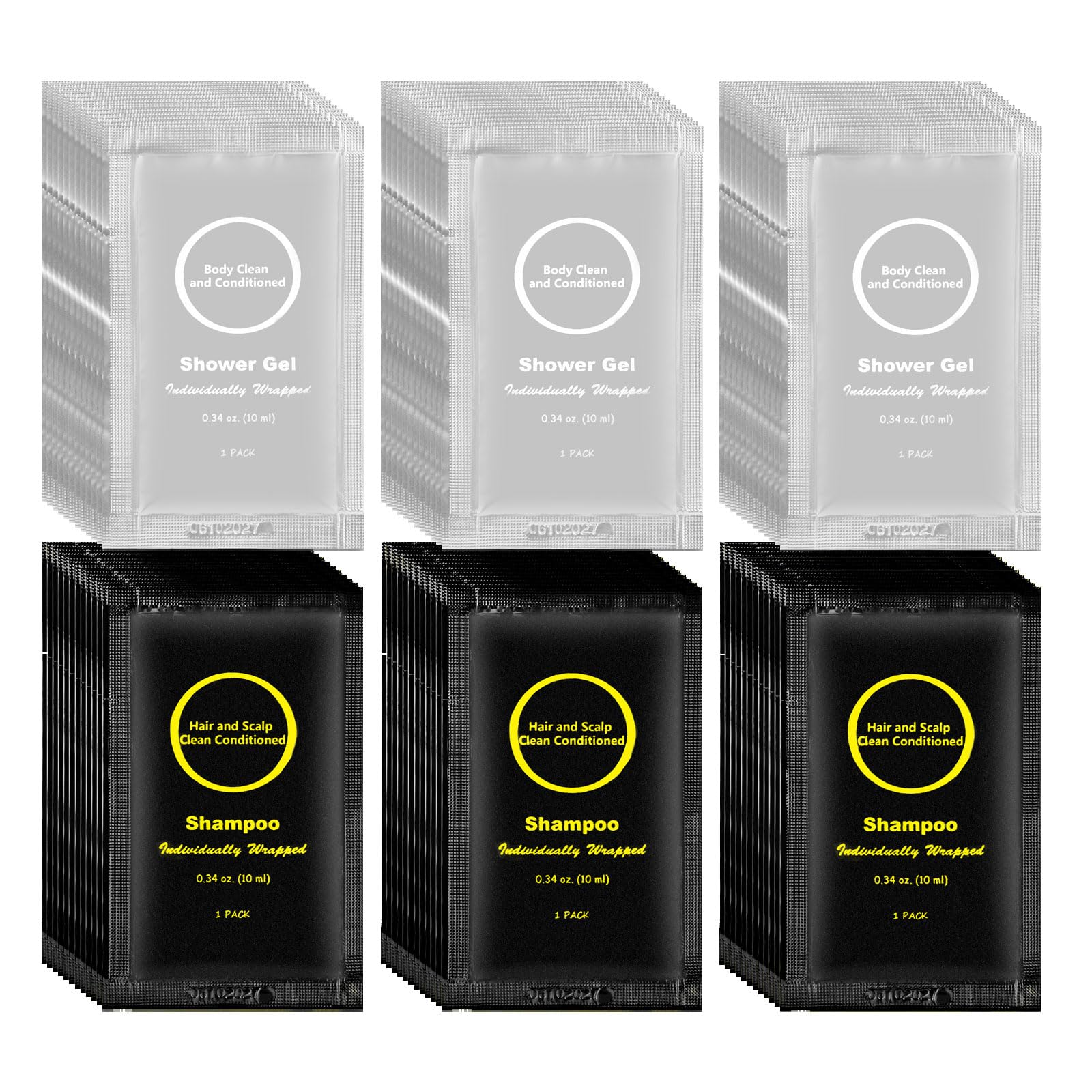 RSQAZQ Travel Size Shampoo and Body Wash Bulk, Individually Wrapped Hotel Mini Shower Gel and Small Men Women Cleansing Toiletries Amenities for Hotel