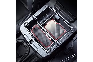 Compatible with Jeep Wrangler JL/JLU & Gladiator JT Center Console Organizer Tray (Red Trim) 2018-2024