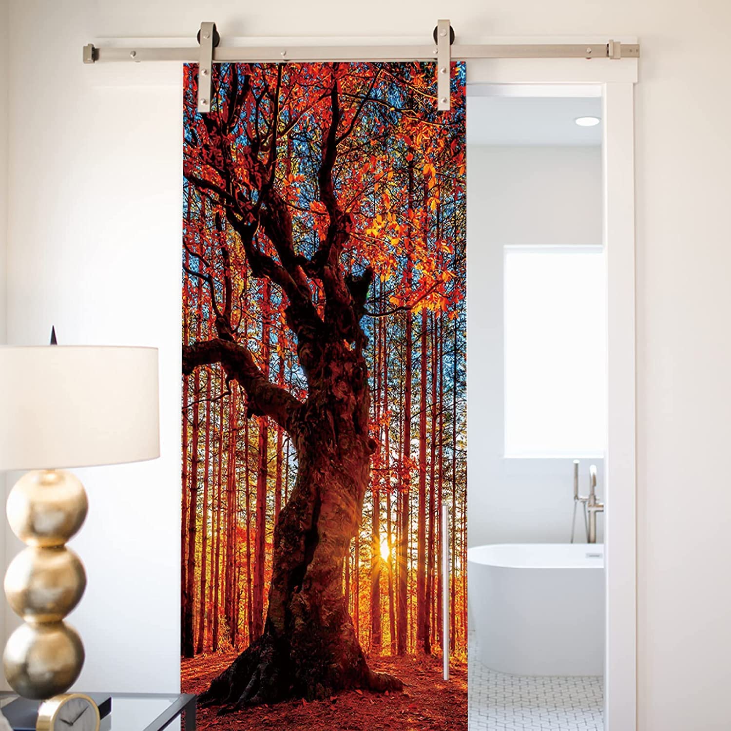 Adesivi Murali 3D Foresta - 95x215 Cm, Rimovibili E Autoadesivi - Foto 7