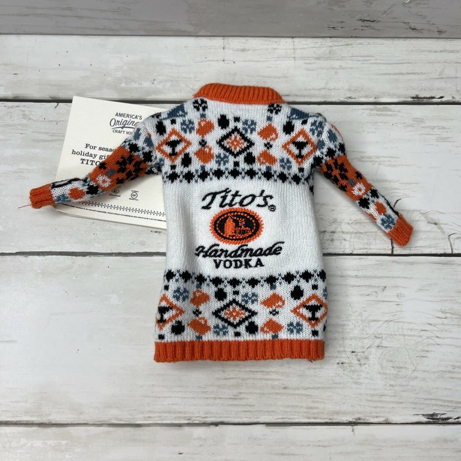 White Vodka Bottle Sweater 