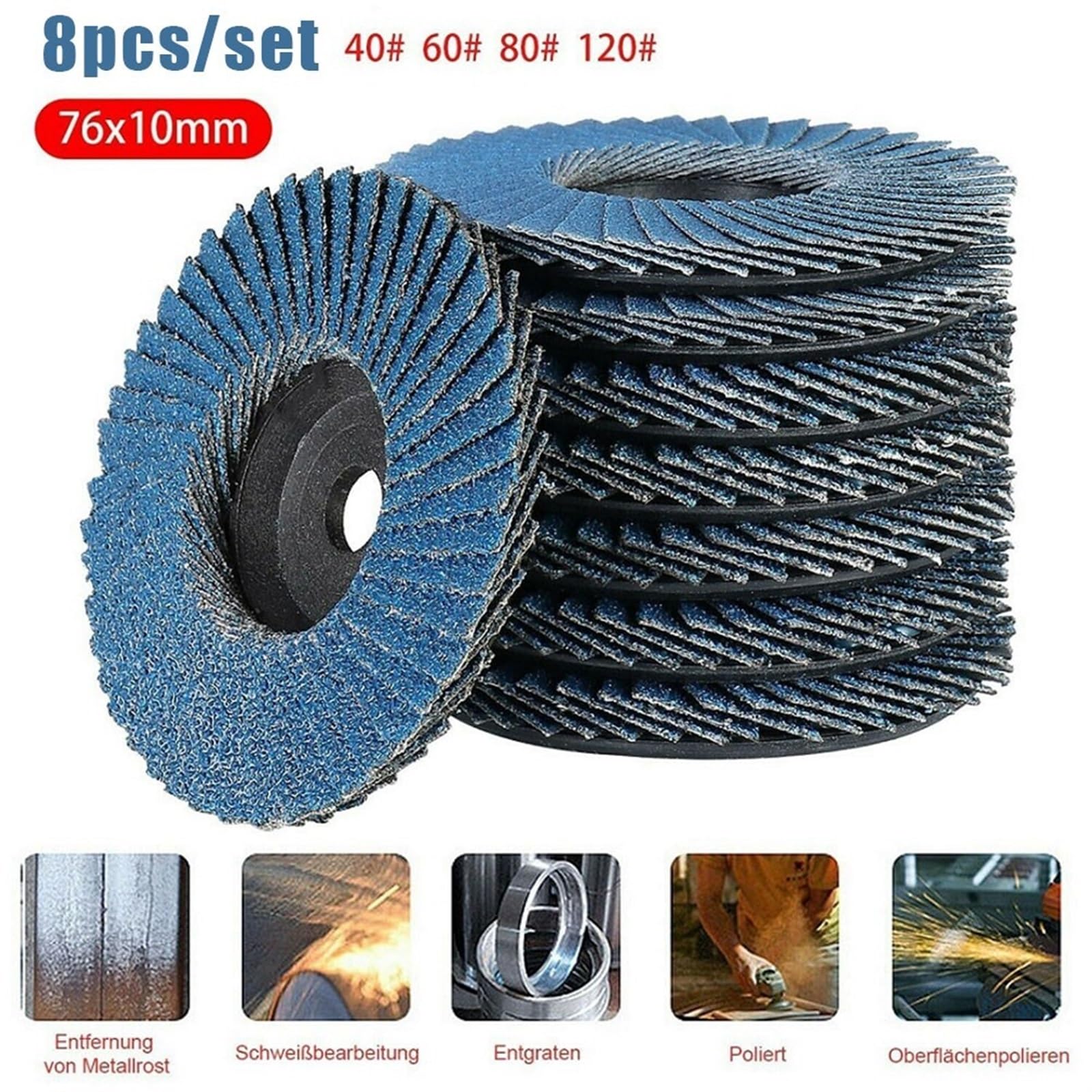 Tarcze Polerskie, Tarcze Listkowe 8 Szt. Tarcze Szlifierskie 75 Mm 3-Calowe Tarcze Szlifierskie Ściernice Szlifierskie Ostrza Do Cięcia Drewna/1Pc