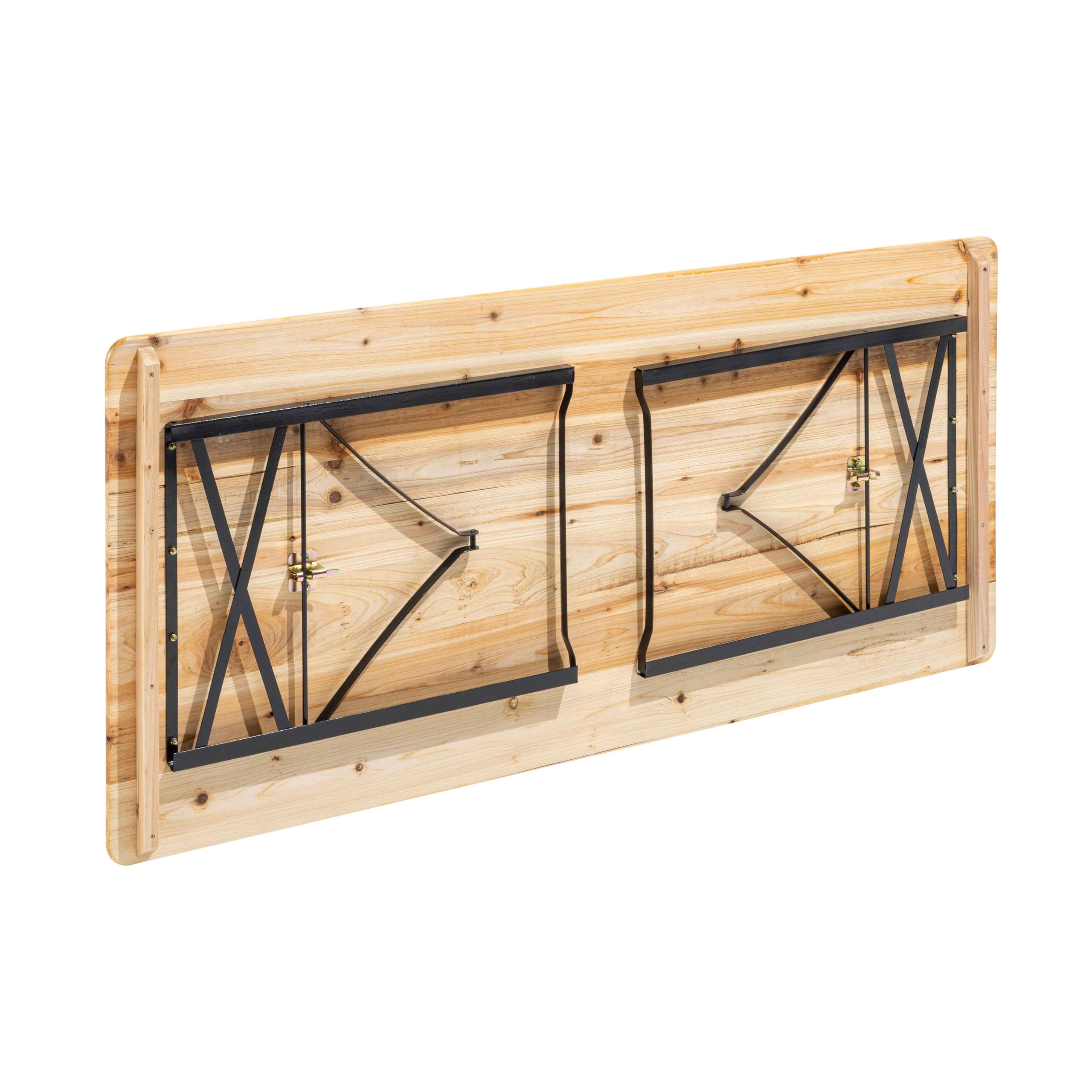 MobEventPro Table en Bois 180 cm Brasserie Pieds pliants