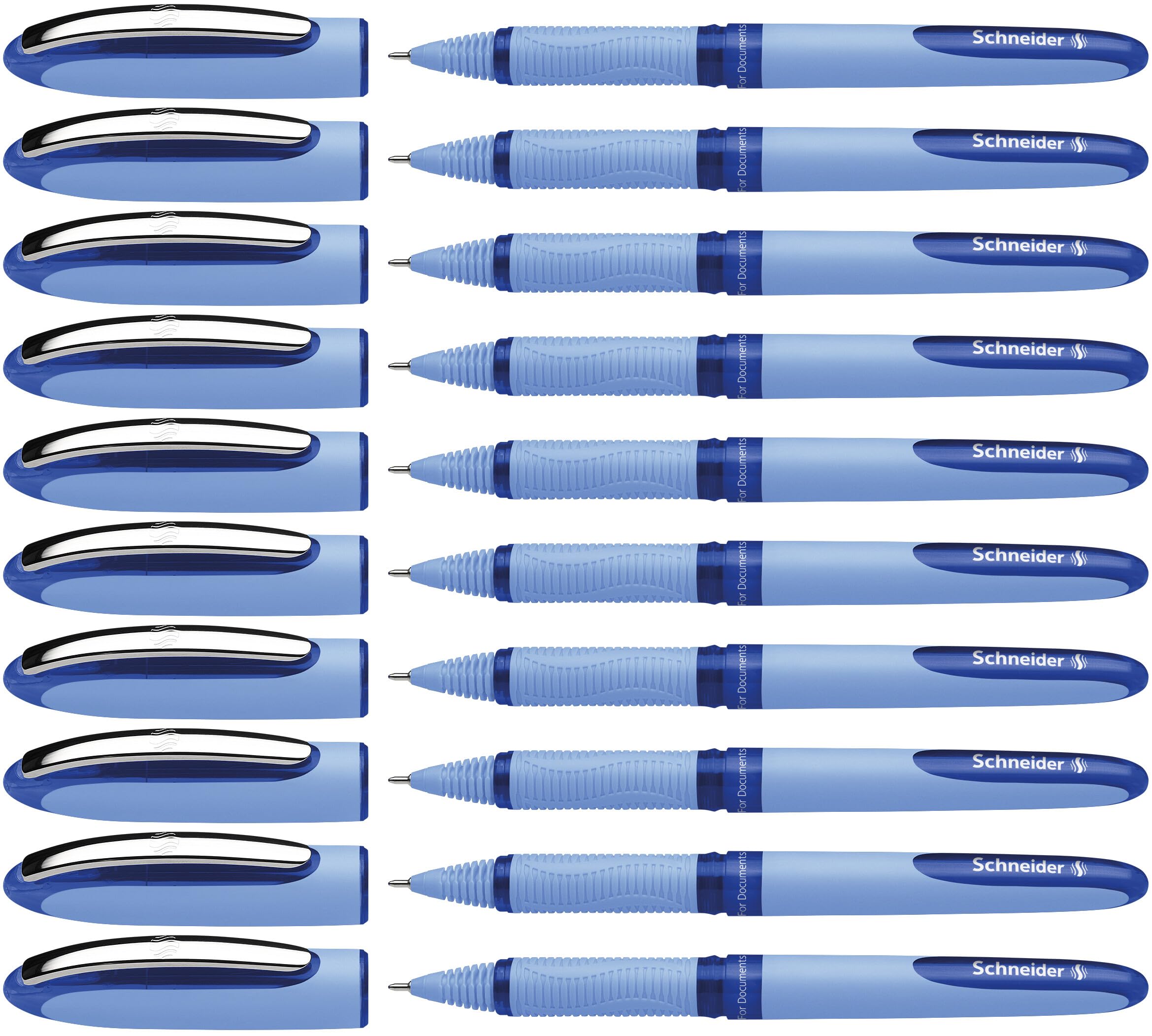 SchneiderOne Hybrid N Rollerball Pen, 0.5mm, Blue, Box Of 10 (183503)