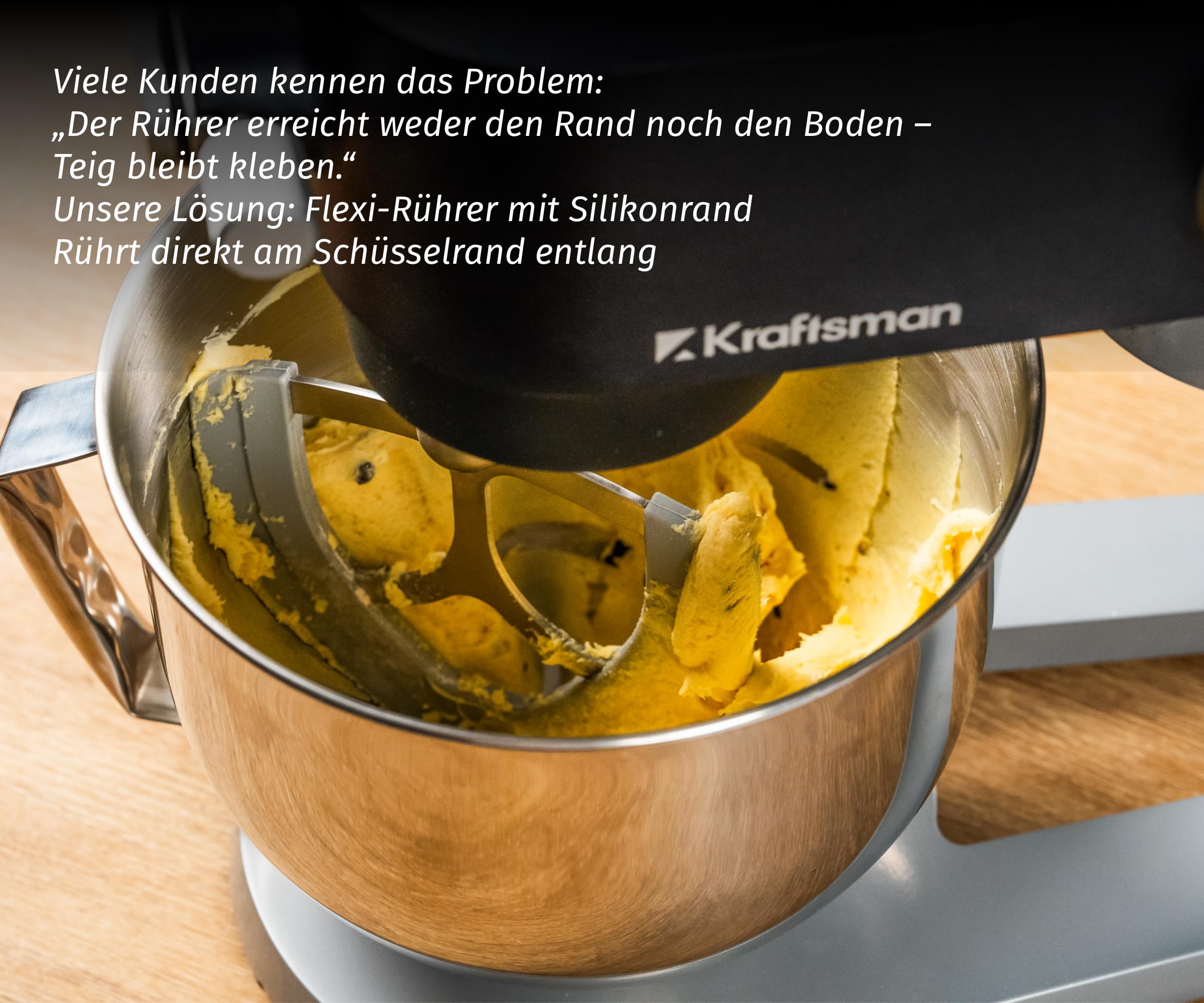 Küchenmaschine, Knetmaschine für Brotteig,Ganzmetallgehäuse,8 Stufen mit Timer,5 L Schüssel, 4 Edelstahl-Aufsätze (Schwarz)
