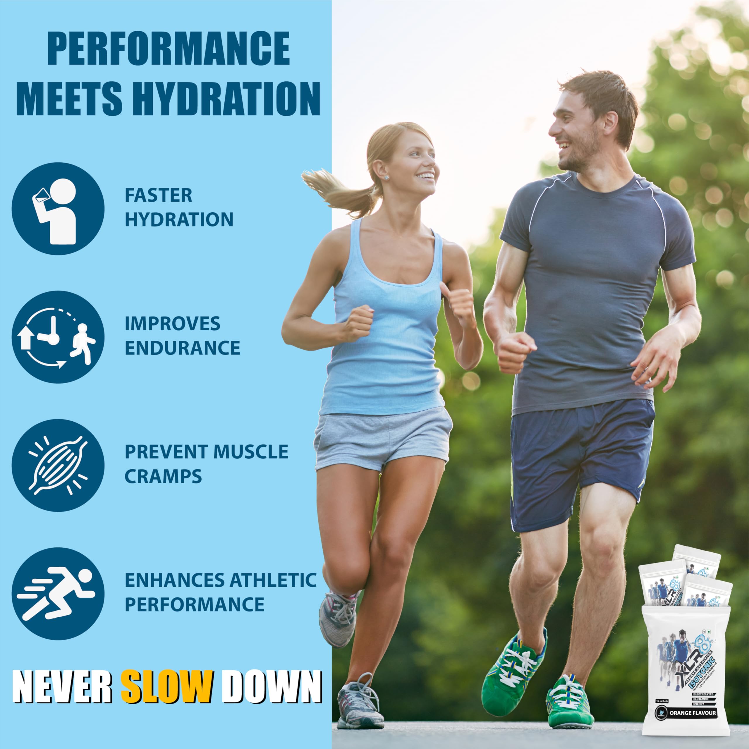 XLR8 Electrolytes Powder (15 x 20g with Shaker) | High Performance Isotonic Sports Hydration & Energy Drink Mix with Sodium, Potassium, Magnesium, Glucose & Glutamine | Instant Rehydration for Workout, Running & Endurance |Orange 3