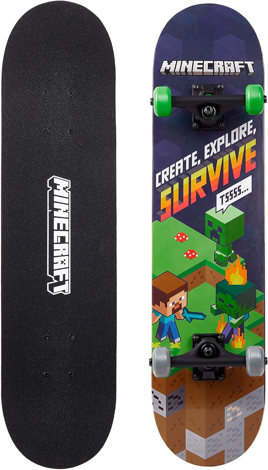 thumbnail image 2 of Sakar Minecraft 31 Inch Skateboard, 9-ply Maple Deck Skate Board For 2 of 10