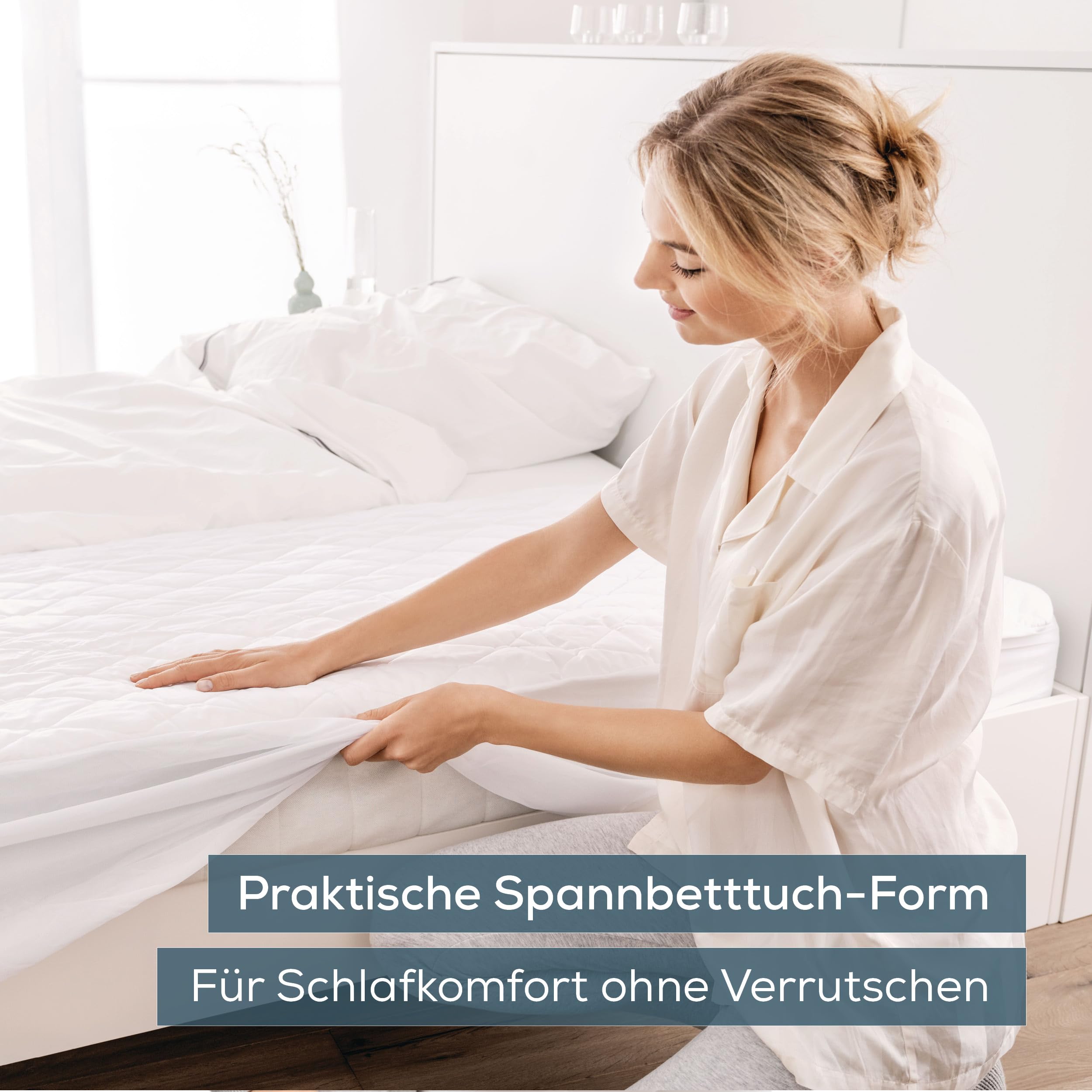 Beurer UB 74 Wärmeunterbett, elektrische Heizdecke mit Abschaltautomatik und Überhitzungsschutz, Wärmedecke in praktischer Spannbetttuch-Form mit 3 Temperaturstufen, waschbar, 200 x 100cm