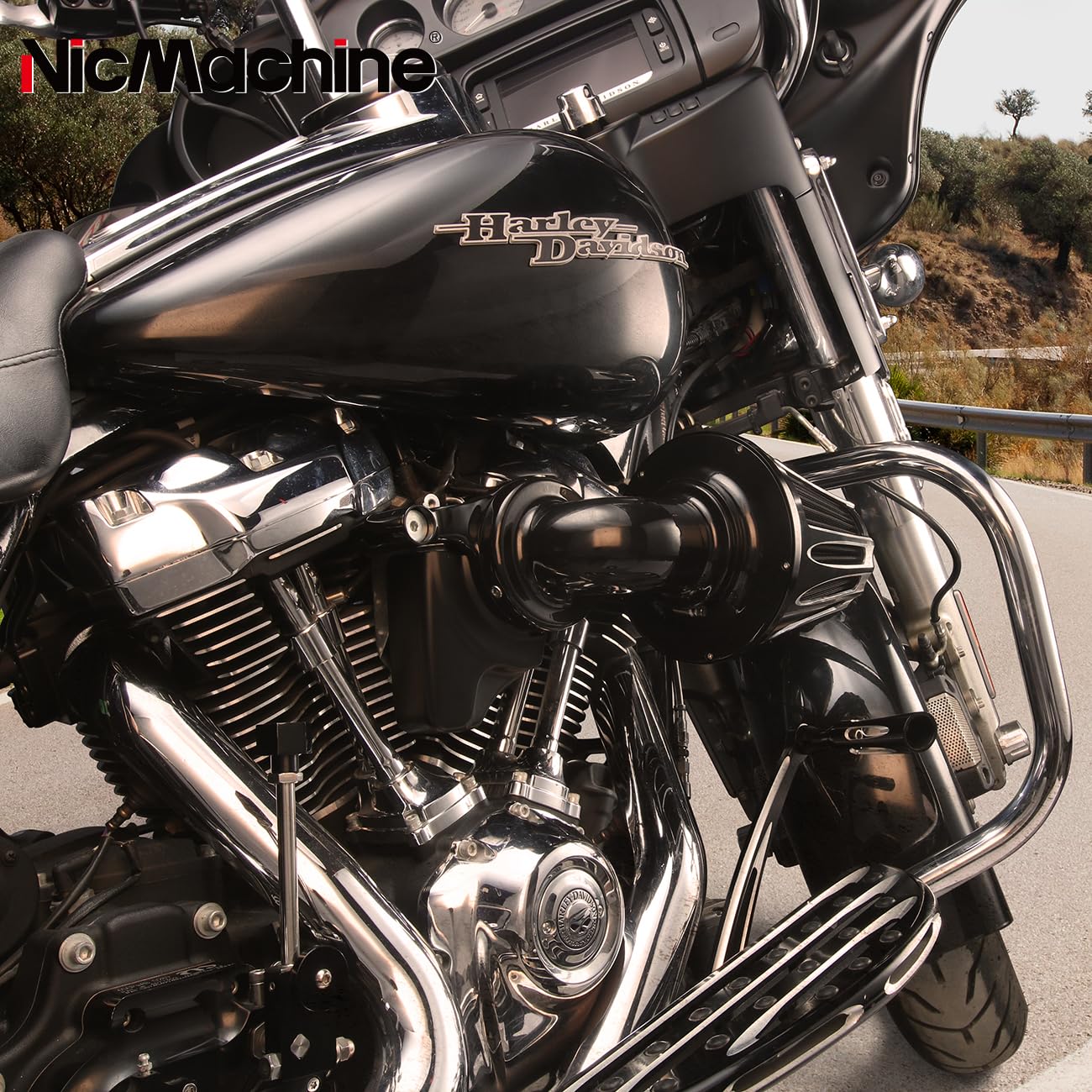 Chrome Cone Air Filter Gray Intake For Harley Sportster XL883 1200 48 72 04 2022