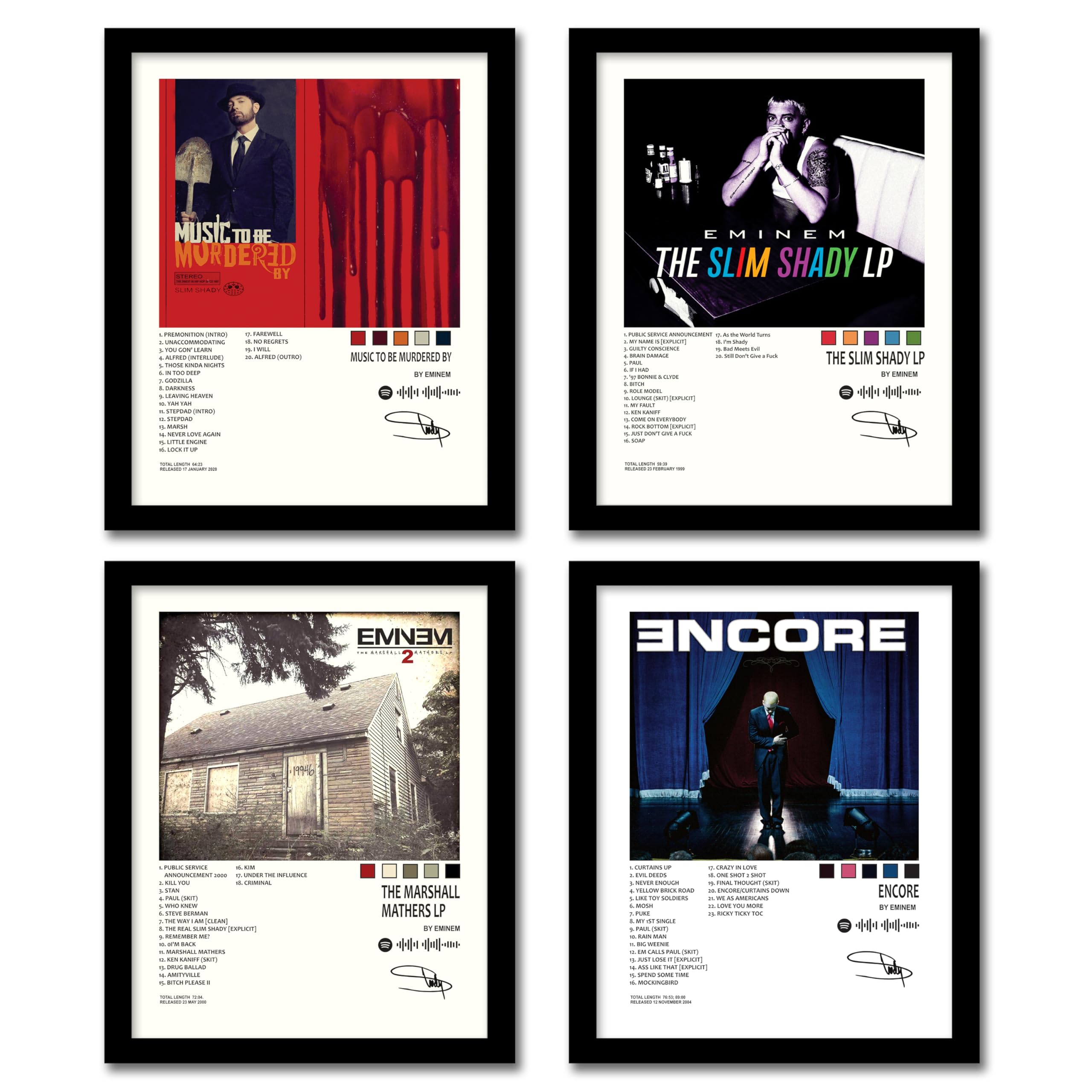 Kanye West Album Art Wall Posters - 4 Framed Prints -10