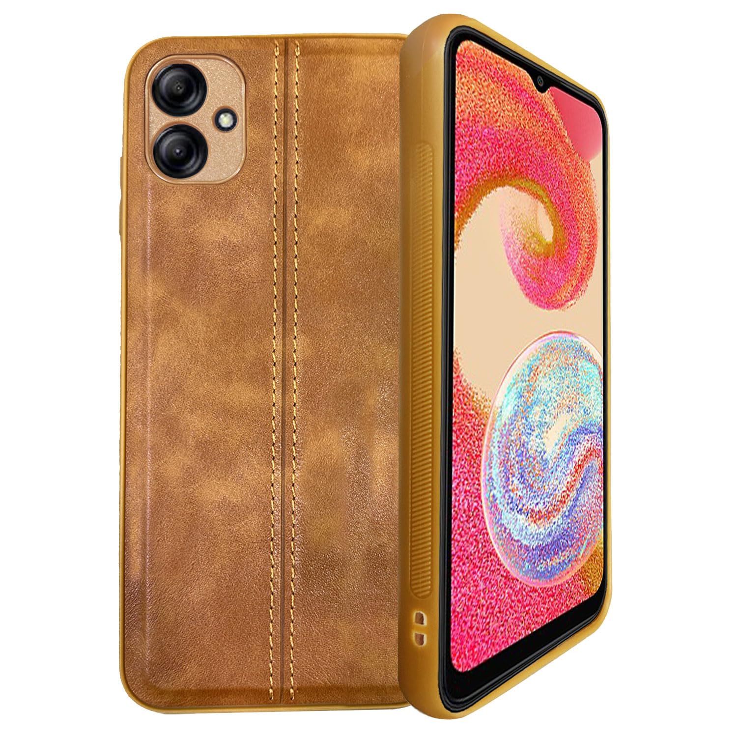 A rtistque Premium Thread Leather Back Cover Case for Samsung Galaxy F14 5G | Drop Protection | Smooth Grip | Raised Camera Edges | Samsung F14 5G Back Cover - Brown (B0CSW4KLKK) Amazon Price History, Amazon Price Tracker