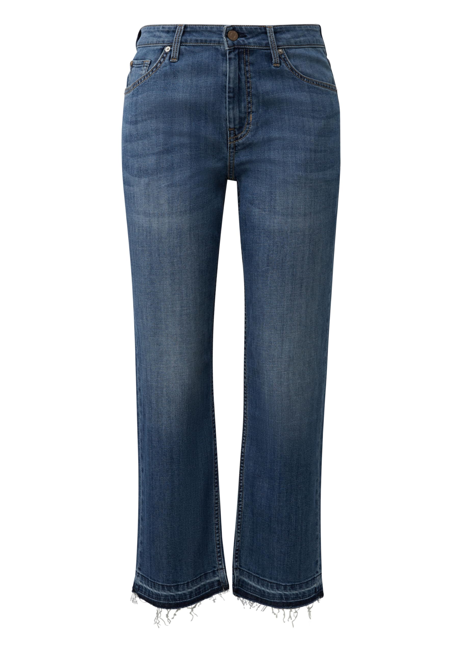 s.Oliver Cropped Jeans Karolin: Regular Fit/Mid Rise/Straight Leg/offener Saum