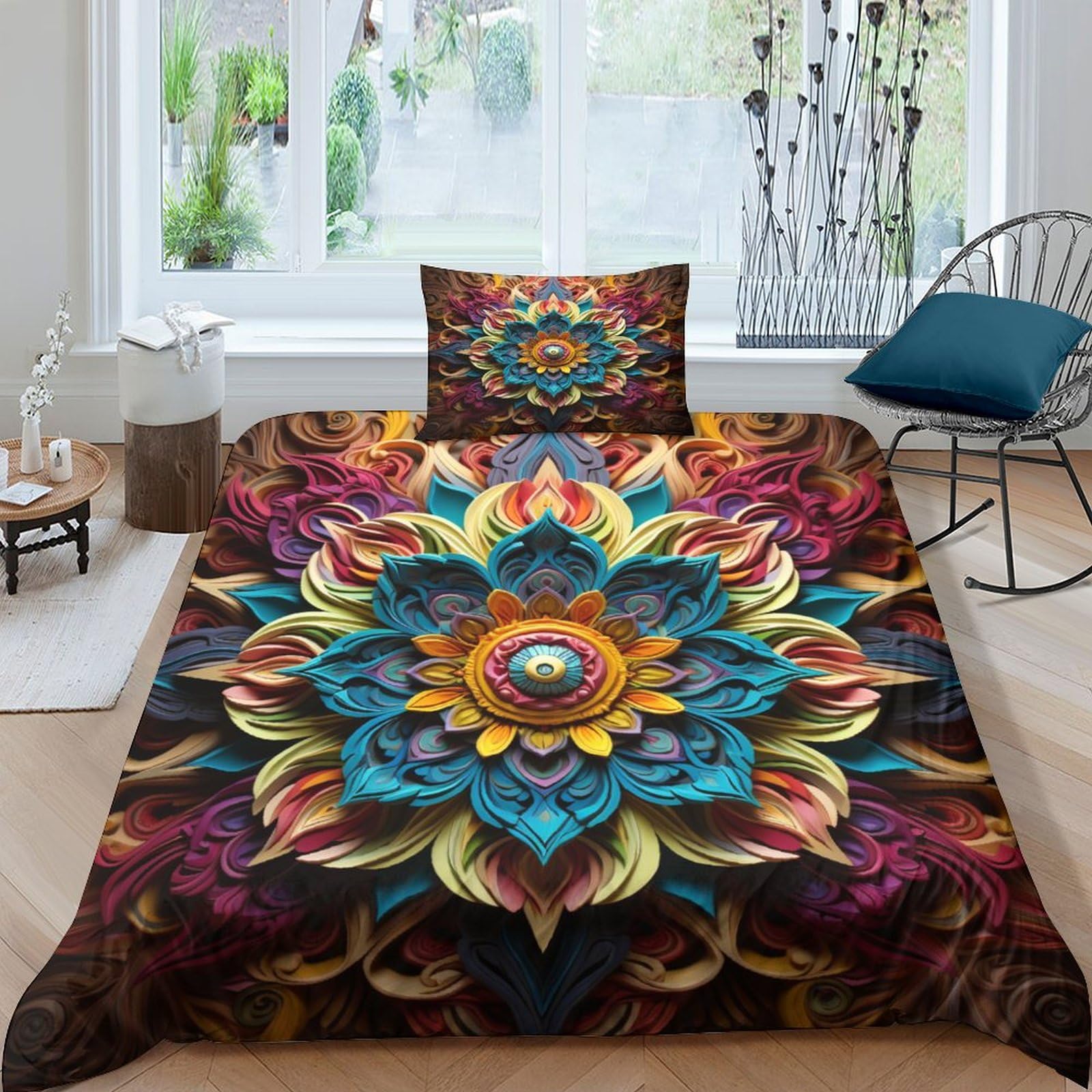 Housse de couette respirante et souple avec fermeture éclair parure de lit 135x200