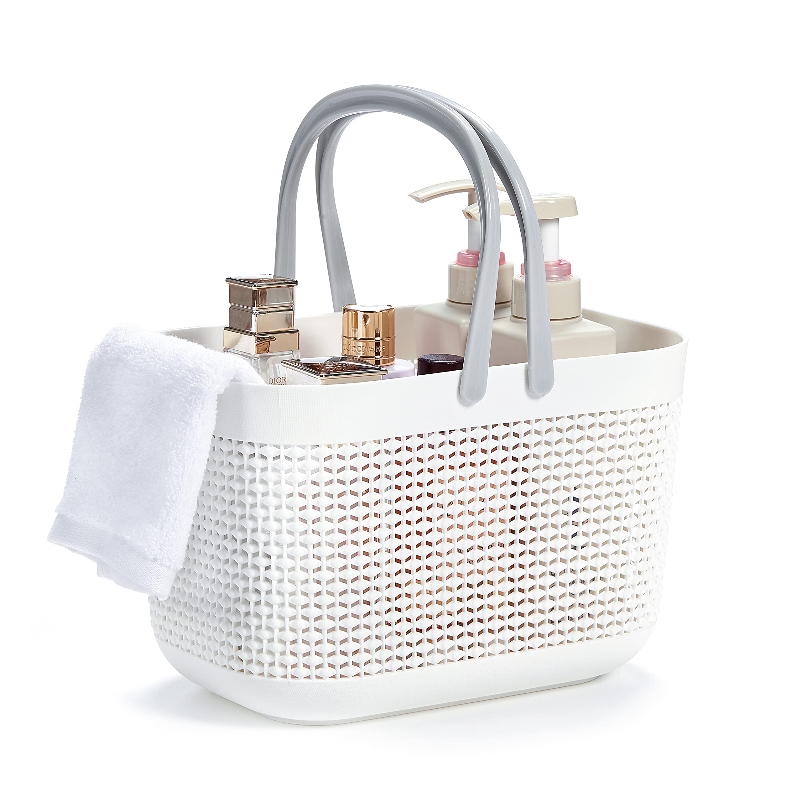 FANWU Shower Caddy Basket Tote for College Dorm Room Essentials Plastic Storage Basket with Handles Portable Organizer Bins