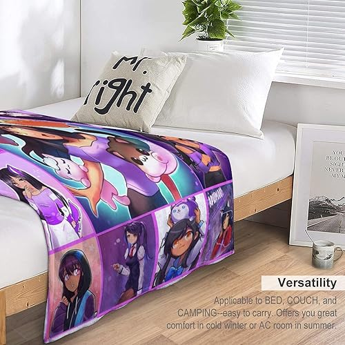 Miniatura 5 de Lindas mantas para niños, manta de franela suave, cálida para siesta, manta de sofá de dibujos animados para niños, niñas y adultos, 50 x 60 pulgadas