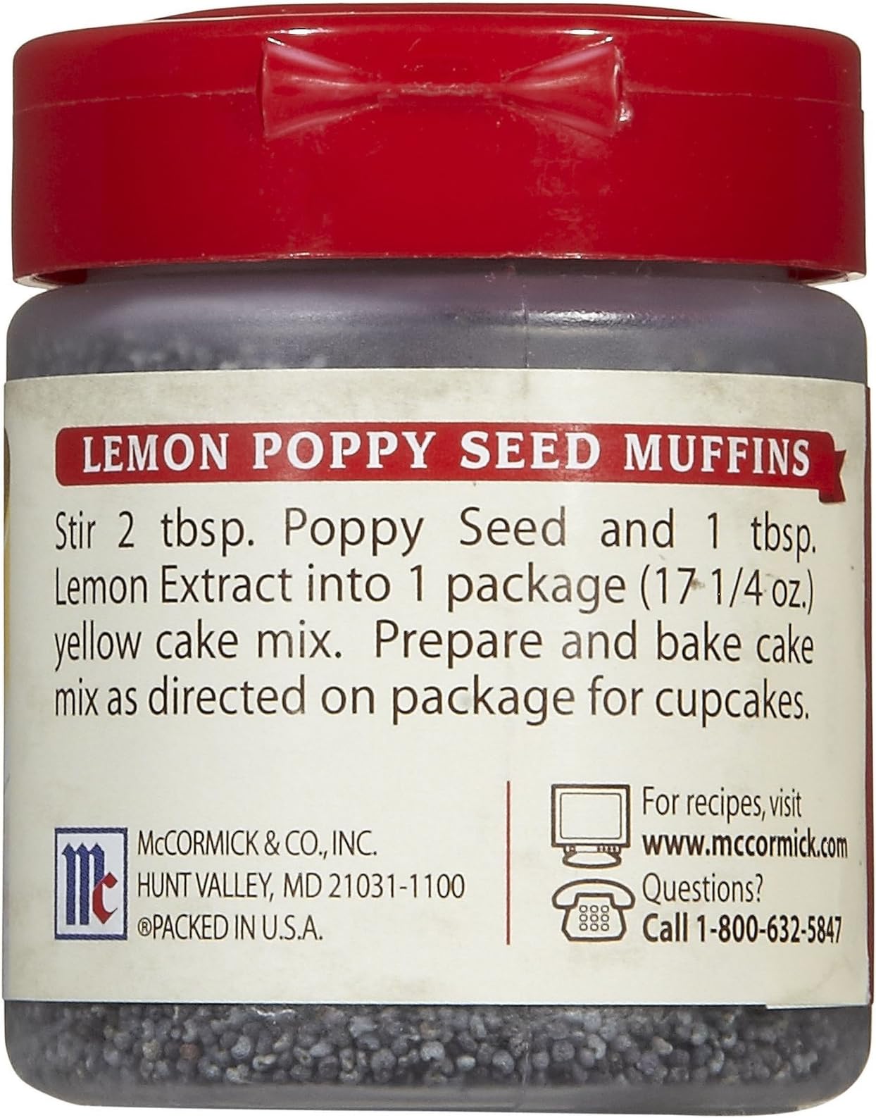 McCormick Poppy Seed, 1.25 oz, 2 pk