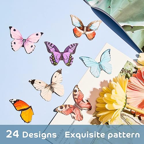 Miniatura 3 de Nezyo 24 marcapáginas magnéticos, bonitos marcadores de página magnéticos, clip de página plegable para estudiantes, suministros de papelería,