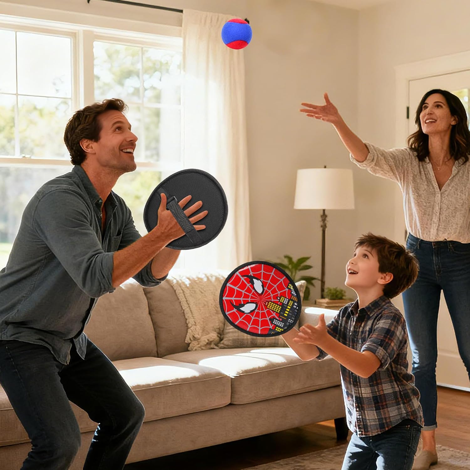 Toss and Catch Ball Game for Kids, 2 PCS Beach Outdoor Toys Set, Toddler Baseball Glove & Catch Ball Toy for Yard Beach Camping Birthday for 3 4 5 6 7 8-12 Year Old Boys Girls - Image 6