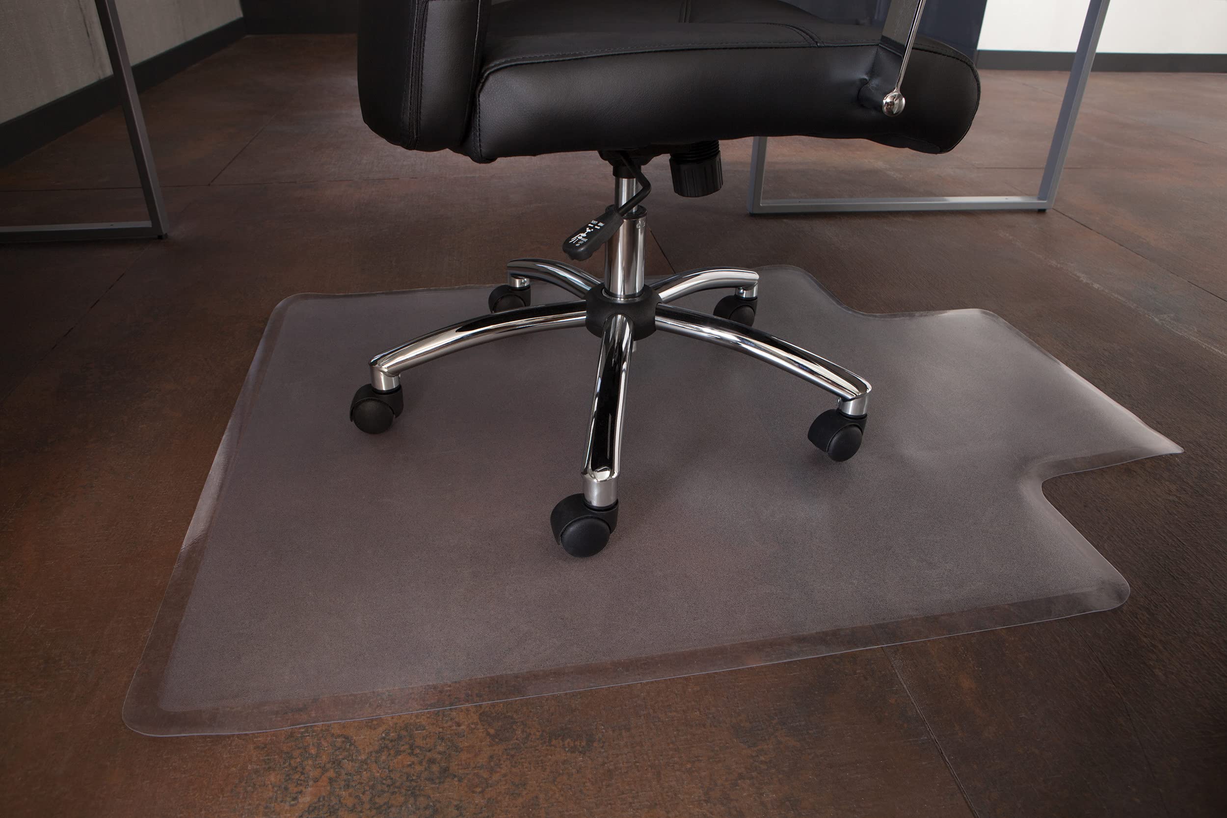 OFM ESS Collection Chair Mat with Lip for Hard Surface, 36" x 48", Clear