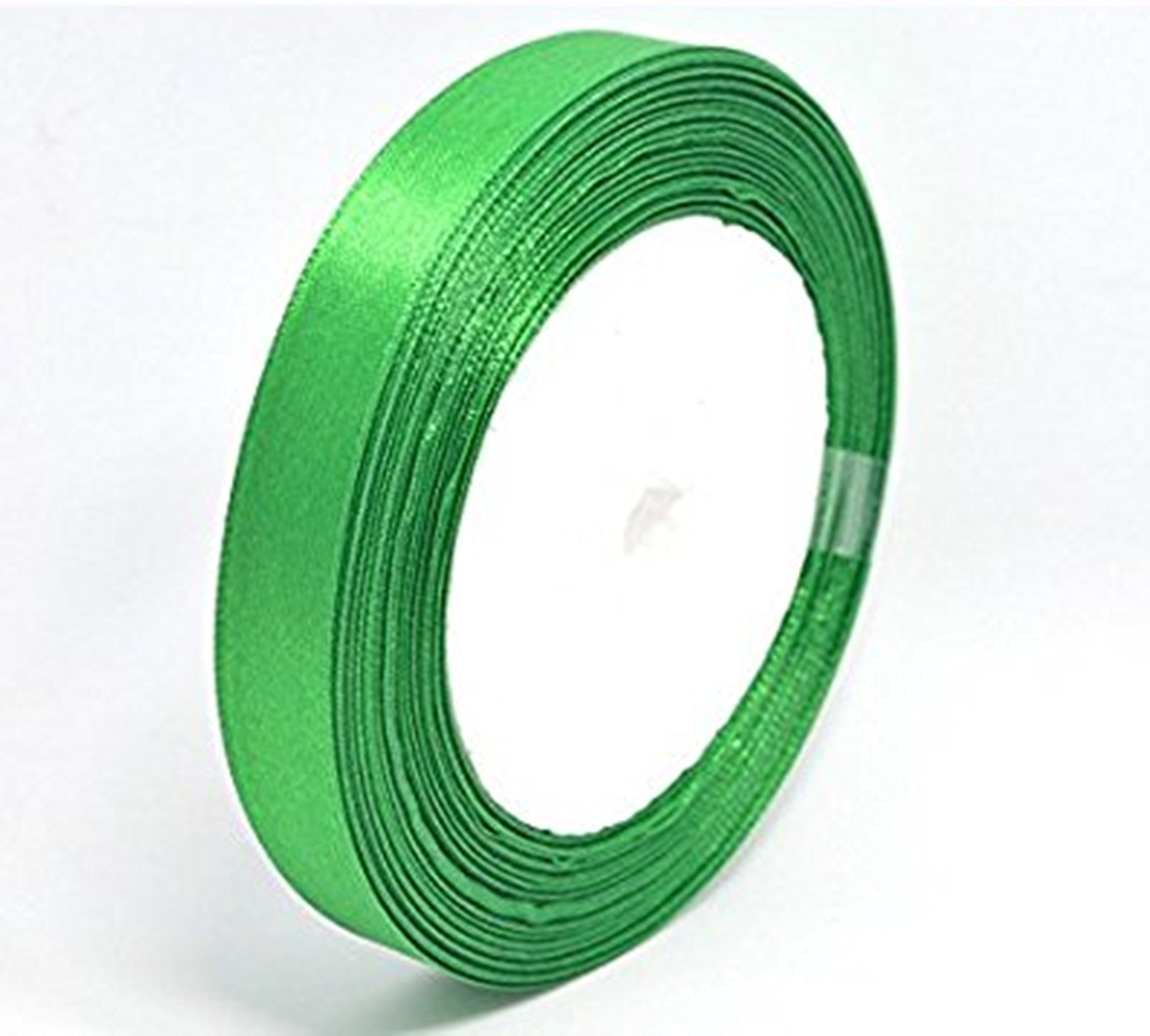 25 Yards / 23Meters of Satin Ribbon 12mm Gift Wrap Ribbon, Ribbons for Gift Wrapping, Christmas Ribbon, Gift Wrapping Ribbon for Crafting, Wedding Party Decor (Green)