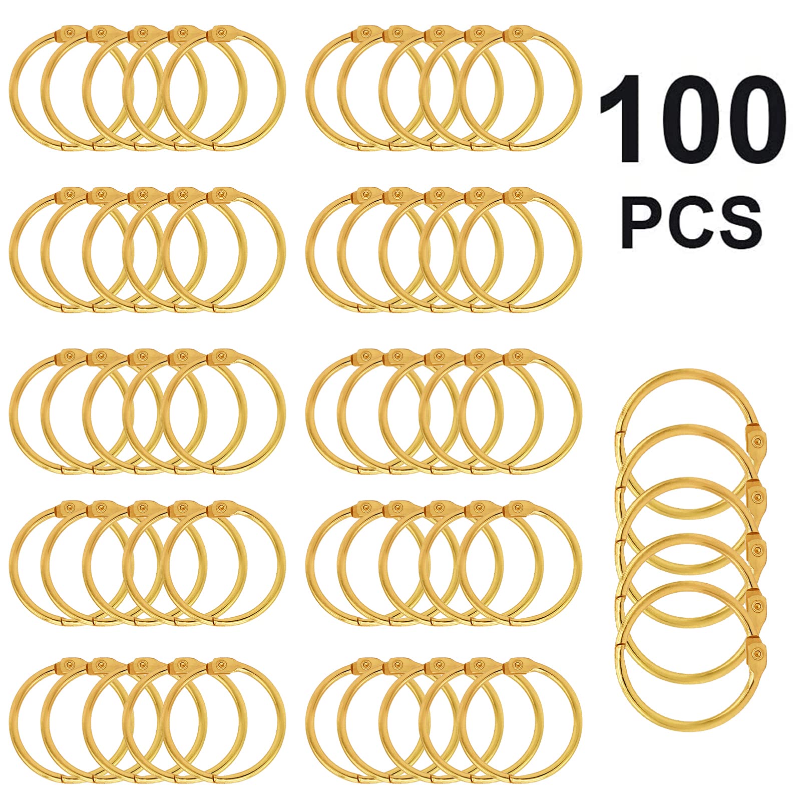 Anelli Per Libri 20 Pezzi - Metallico, Diametro 20mm, Per Scrapbooking, Fogli Sfusi, Fai Da Te - Foto 2