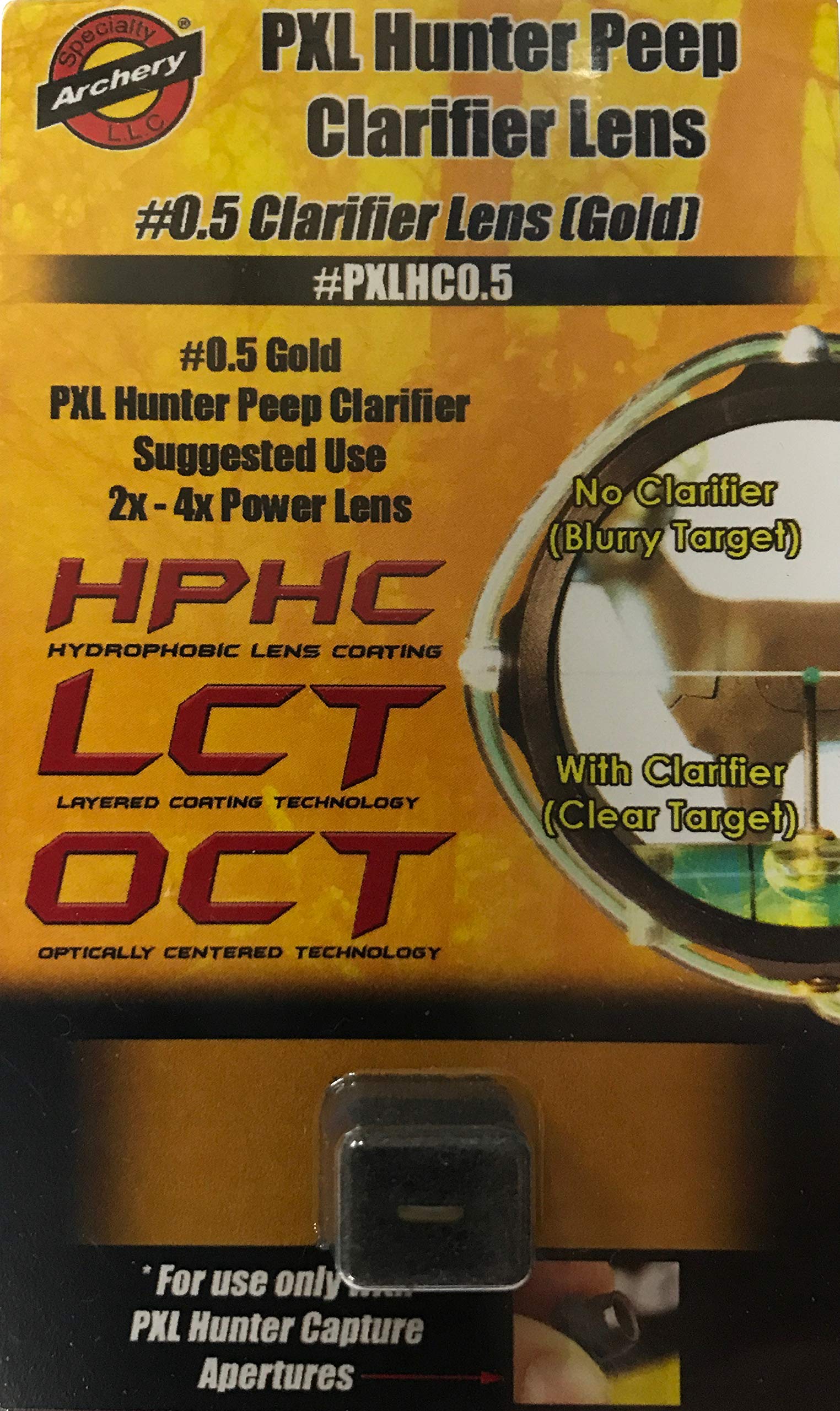 Specialty Archery #0.5 Gold PXL Hunter Peep Clarifier Lens - PXLHC0.5
