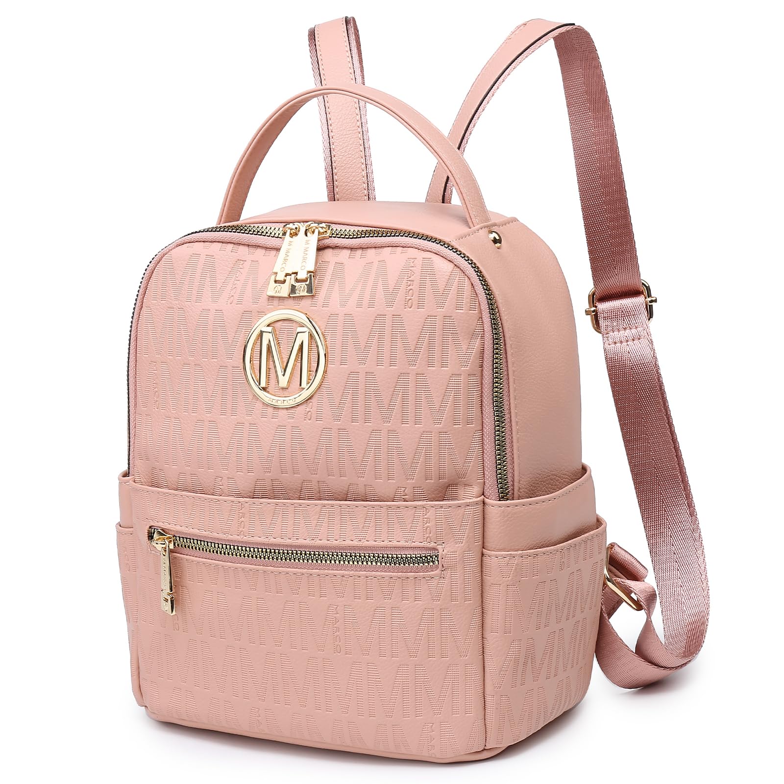 MKP Small Backpack Purse for Ladies Women Fashion Multi Pockets Daypacks with Front Zip Pocket