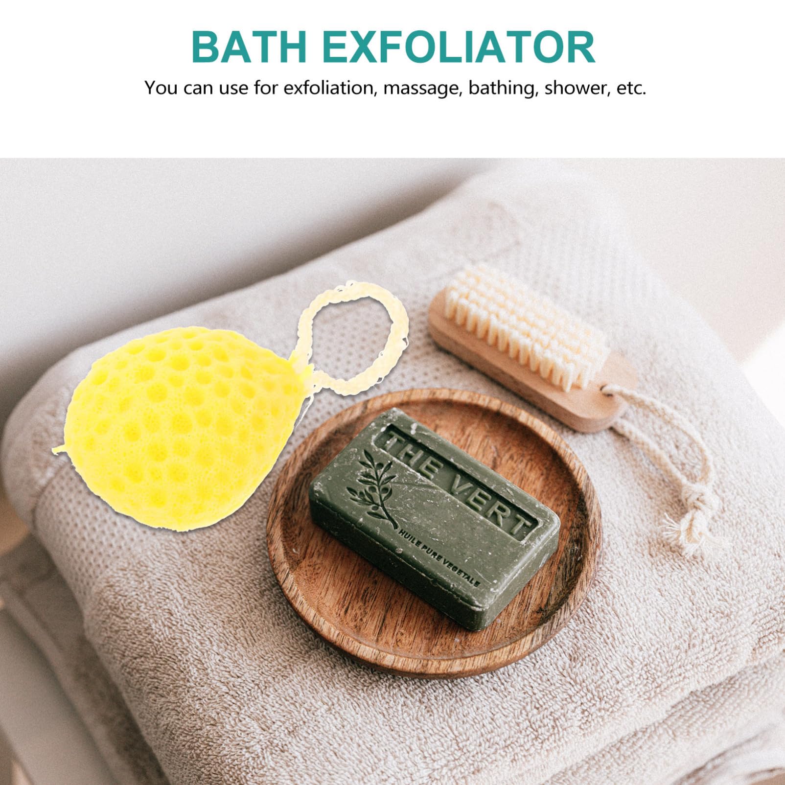 6 Piezas Esponja de Baño Forma Gota Estilo Panal sin Látex Esponjas de Ducha Exfoliantes de Baño para Limpieza de Ducha Familiar Color Aleatorio