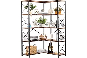 5-Tier Bookshelf for Corner