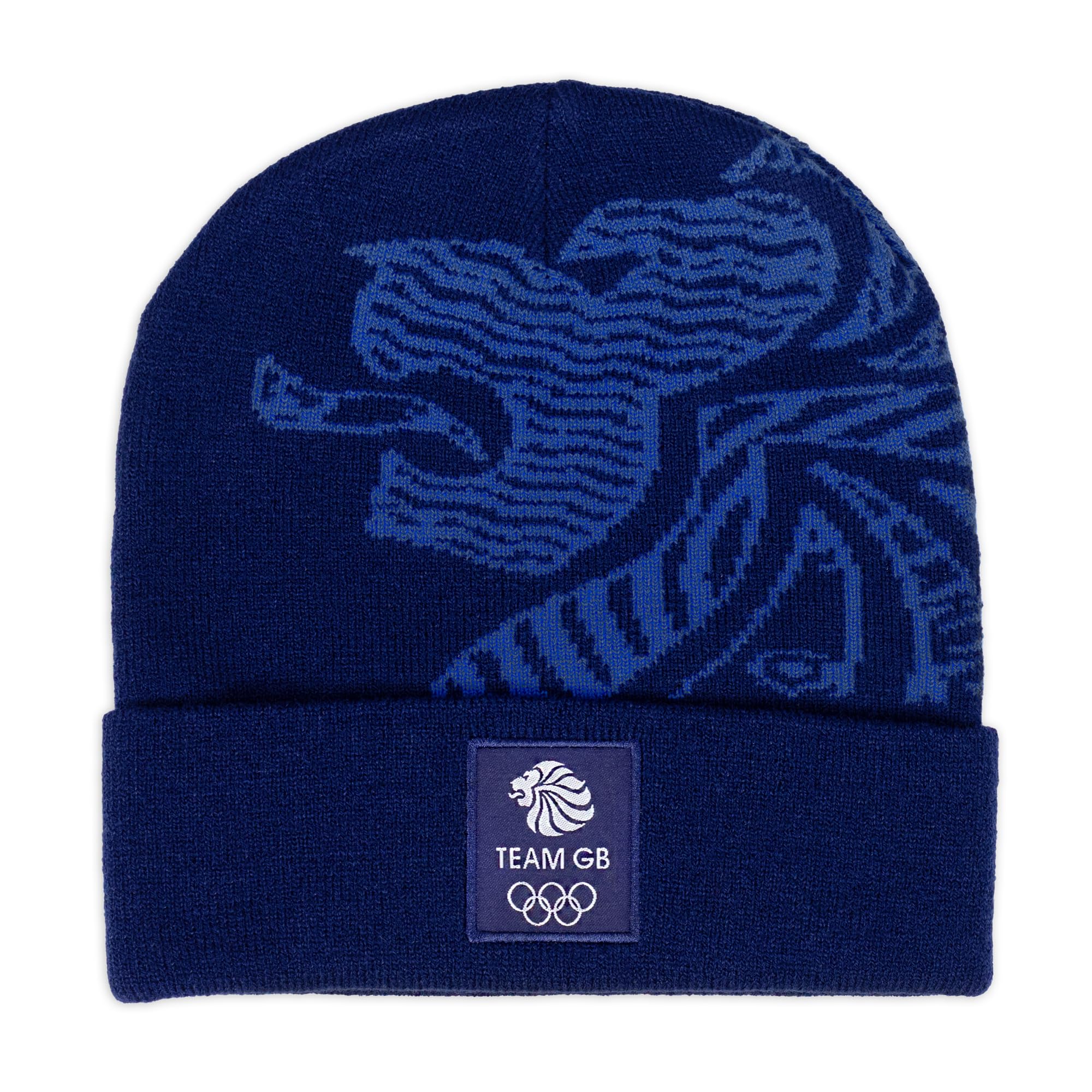 The Gift Scholars Unisex Team Gb Beanie Hat – Official Merchandise For The Great Britain Olympic Team – Blue Winter Cap With Large Lion Graphic And Logo Patch