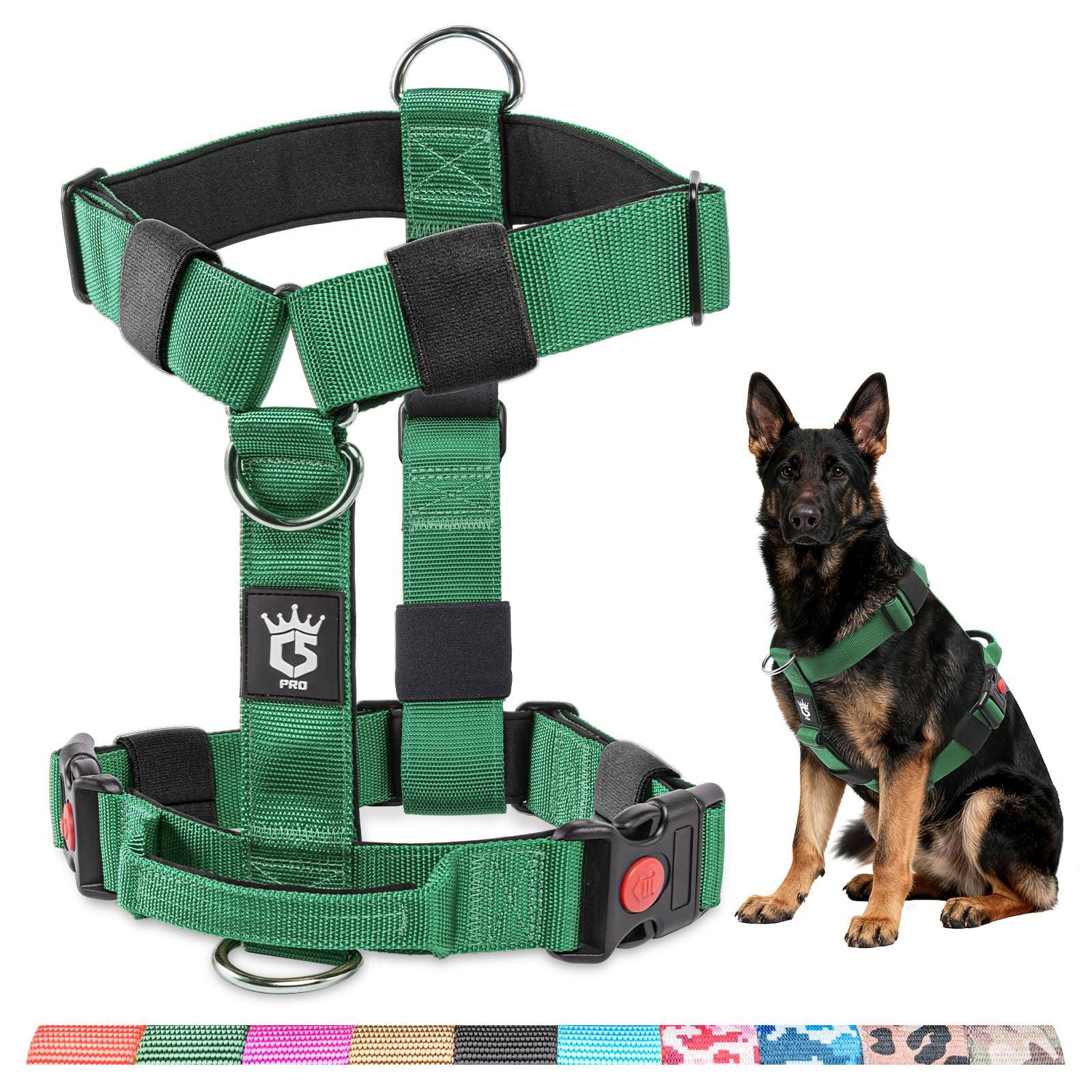 TSPRO Robust No Pull Dog Harness for Medium and Large Dogs Global Recycled Standard Global Recycled Standard Global Recycled Standard