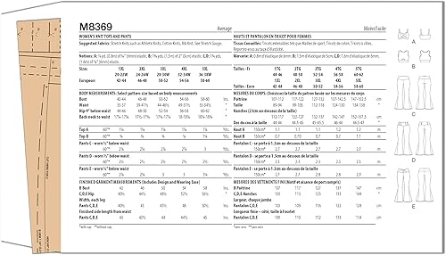 Miniatura 2 de McCall's Tops y pantalones de punto para mujer, patrón de costura, multicolor, 2 piezas