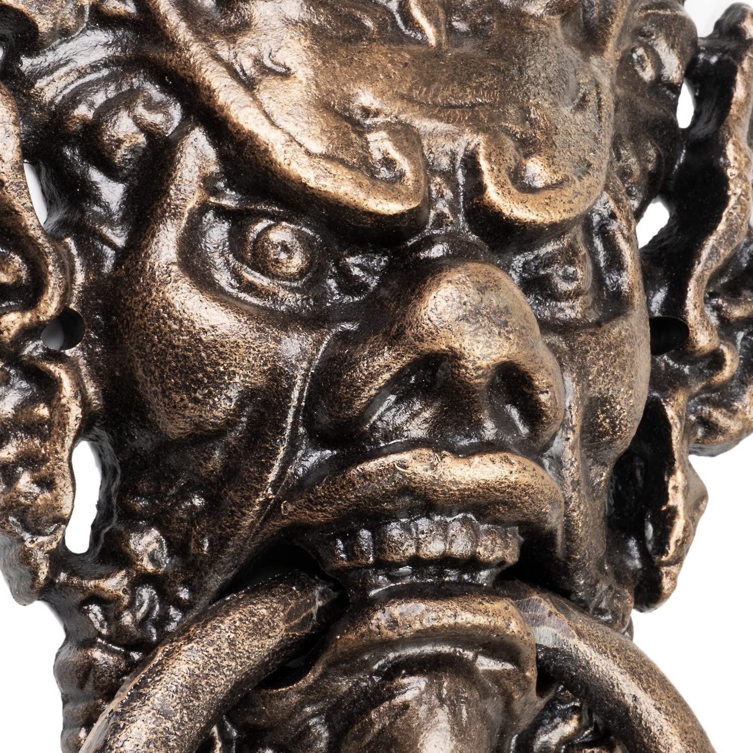 Moritz Türklopfer Teufel Devil Brone Antik Stil Gusseiesen Rustikal Türklingel Door Knocker Barock Türglocke Haustür Türdekoration Türgong