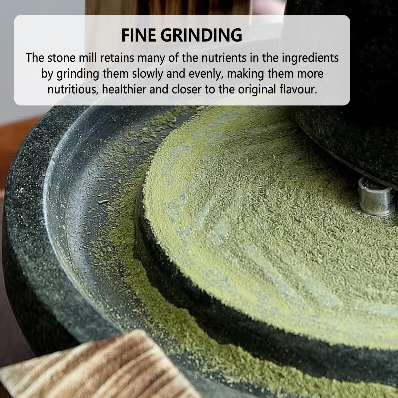 Macinino a pietra, fatto a mano in lapislazzuli naturale per tè Matcha, grano asciutto bagnato, spezie, fagioli, uso domestico