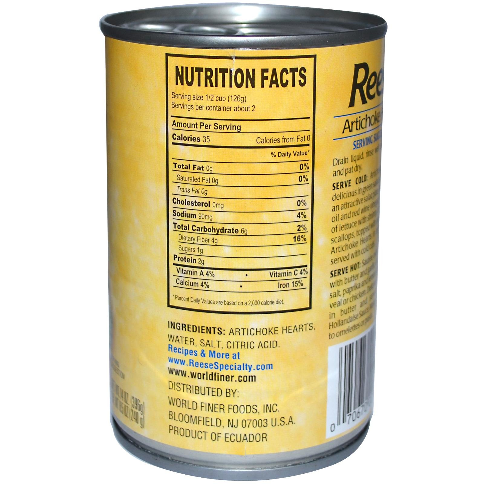 REESE ARTICHOKE HRTS 8-10, 14 OZ