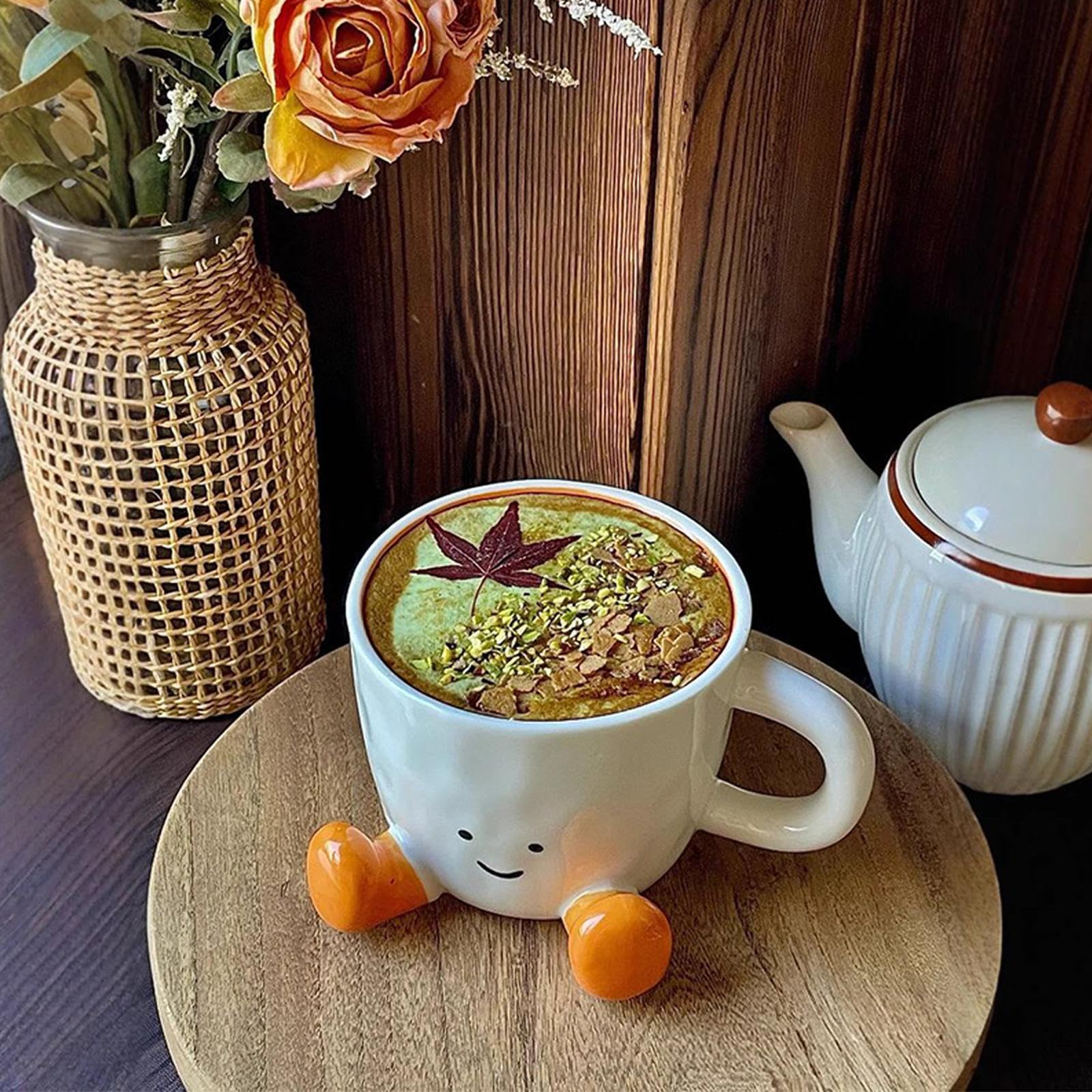 Genérico | Incantevole stoviglie per bevande da cucina di casa, da caffè per donne, per vino, latte, acqua, cioccolato caldo, bevande fredde e calde