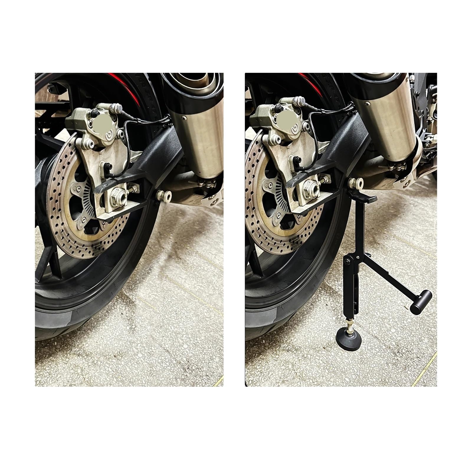 Pata Soporte Apoyo Caballete De Rueda Ahorro para Motocicleta, Pata Cabra, Elevador Universal, Soporte Lateral, Bastidor Elevación Brazo Oscilante