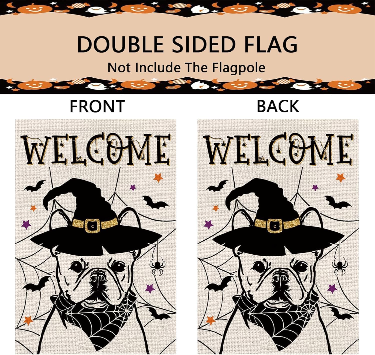 Seasonal Garden Flags French Bulldog Dog Double Sided Flags Set of 11 Holiday Farmhouse Indoor Outdoor Yard Lawn Decorations 12.5x18 Inch - Image 3