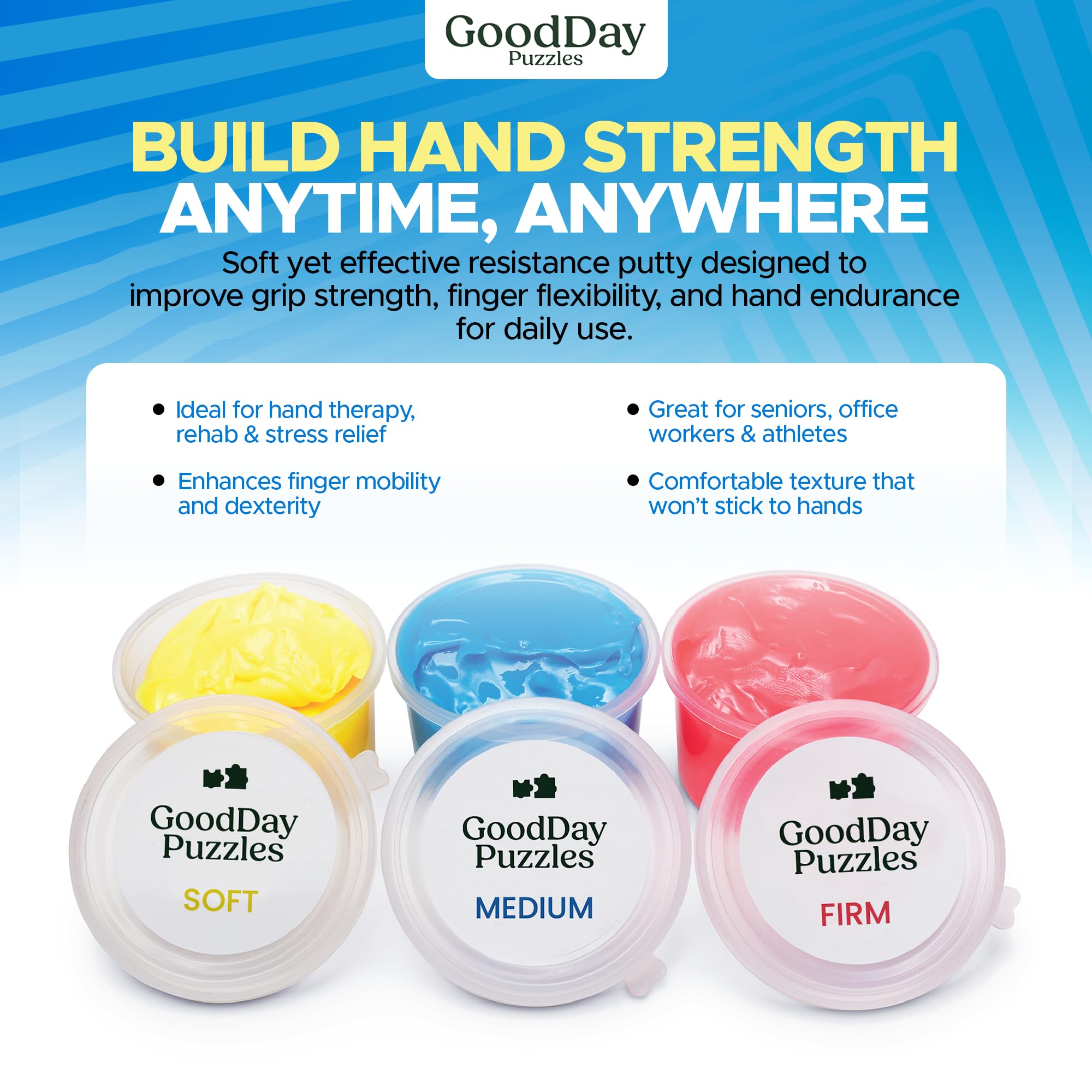 Hand Therapy Putty 3 Piece Set - Stress Relief Putty — Amazon image 4