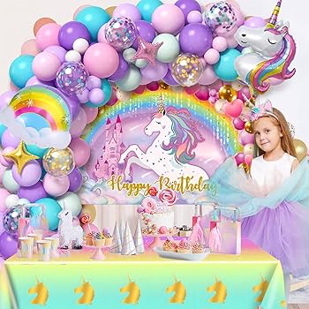 Amazon.co.jp: Winrayk 143ピース パープル ユニコーン 誕生日