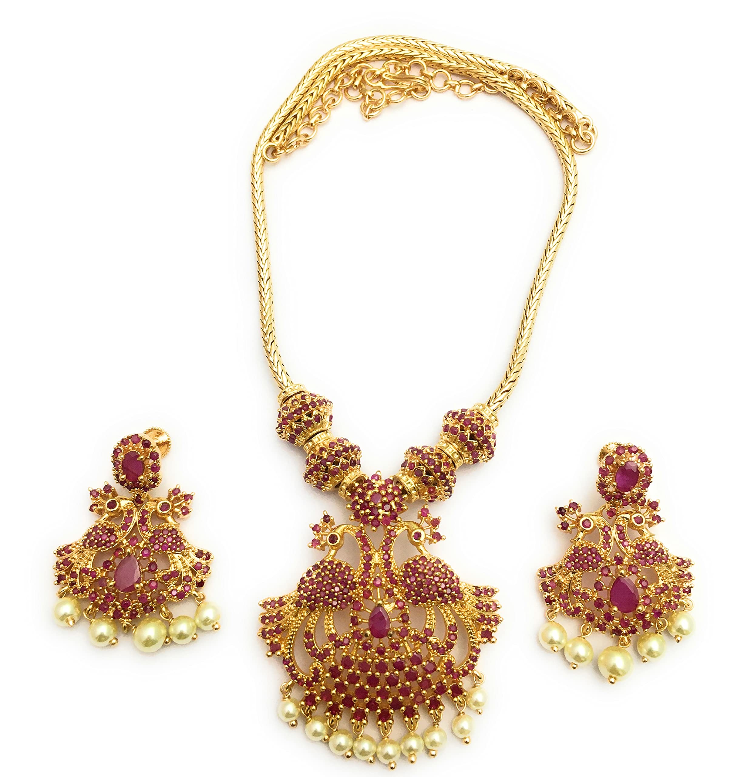 Sasitrends One Gram Micro Gold Plated Peacock Necklace Set for Women and Girls (B09FYF2XFG) Amazon Price History, Amazon Price Tracker