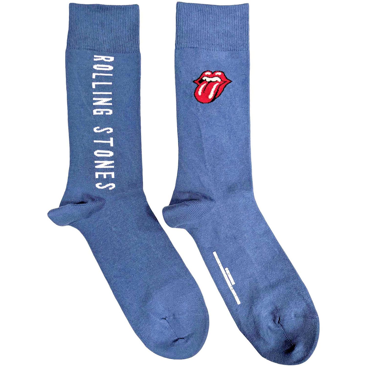 Rolling Stones Vertical Tongue (US Men's Shoe Size 8 - 12) Socks Tie-Dye, Blue, One Size
