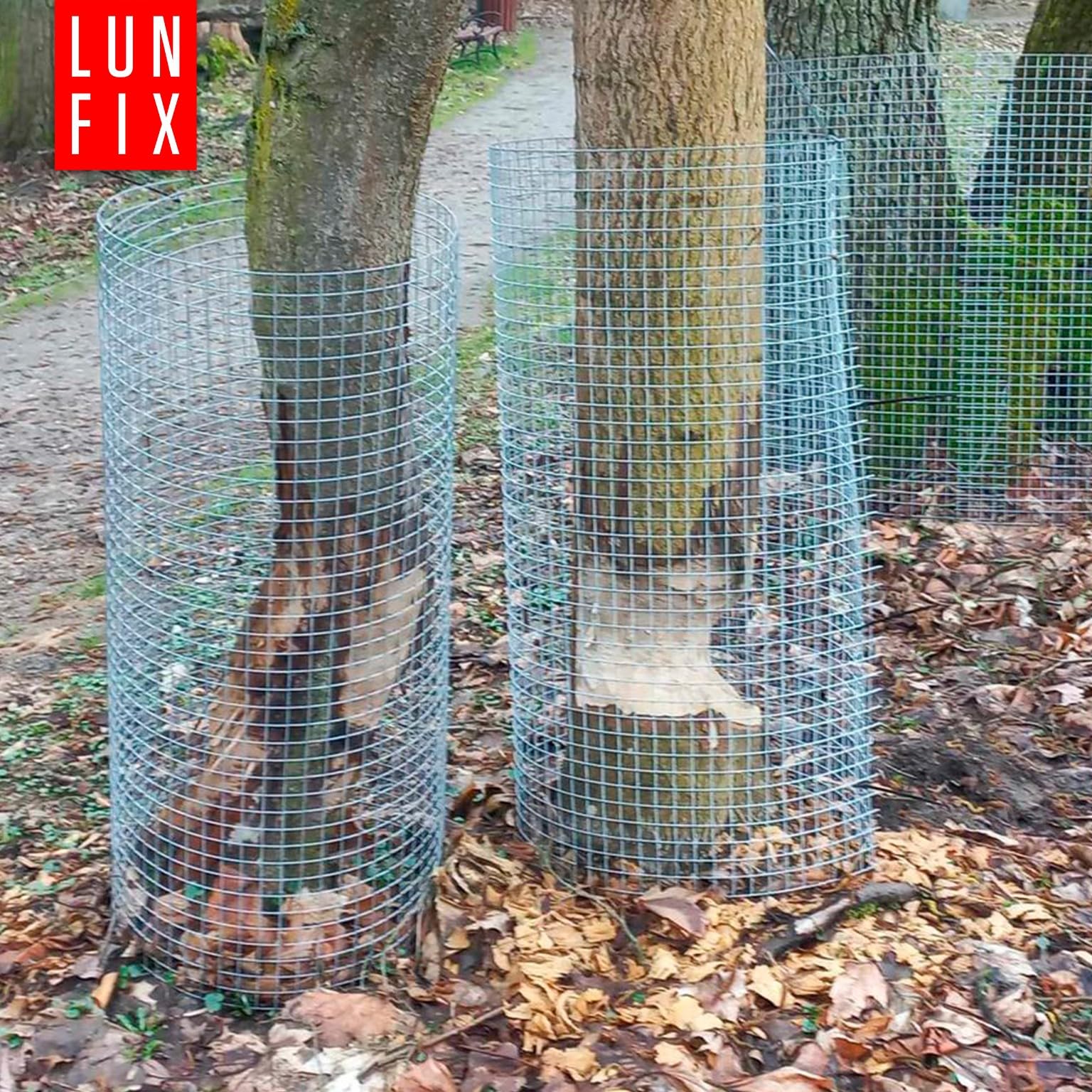 Siatka ochronna, wysokość 1,5 m × 25 m, 13 × 13 mm, Ø 0,8 mm